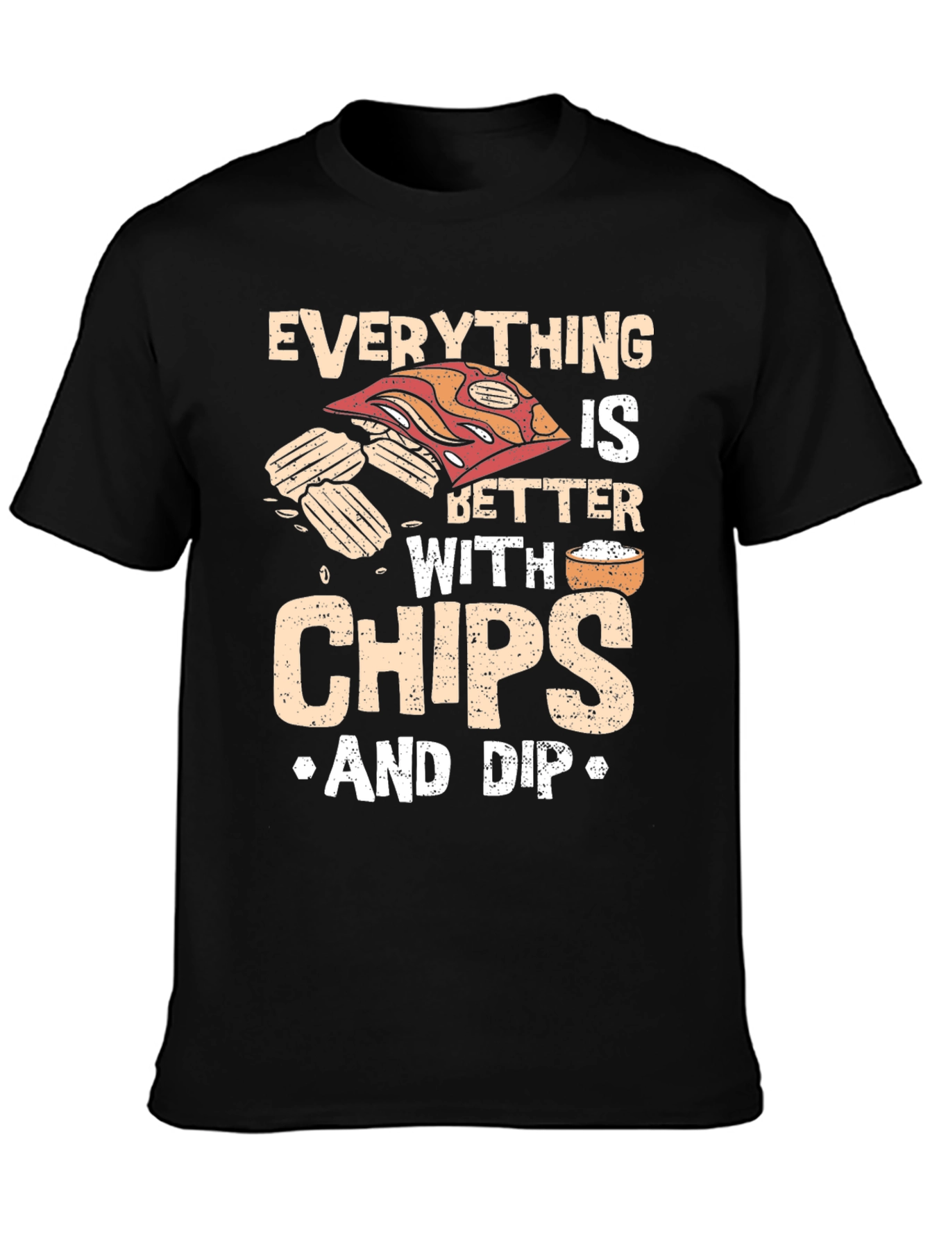 Funny Chips and Dip Graphic T-Shirt