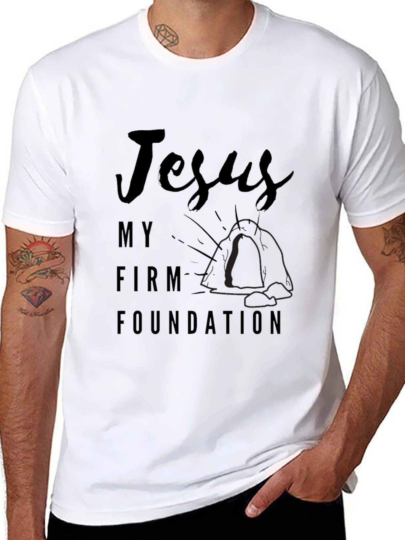 Jesus My Firm Foundation Graphic Tee