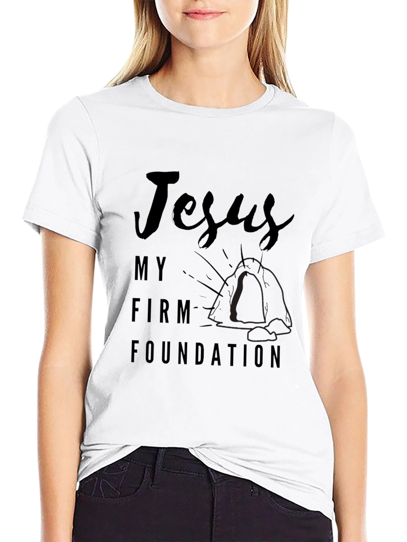 Jesus My Firm Foundation Graphic Tee
