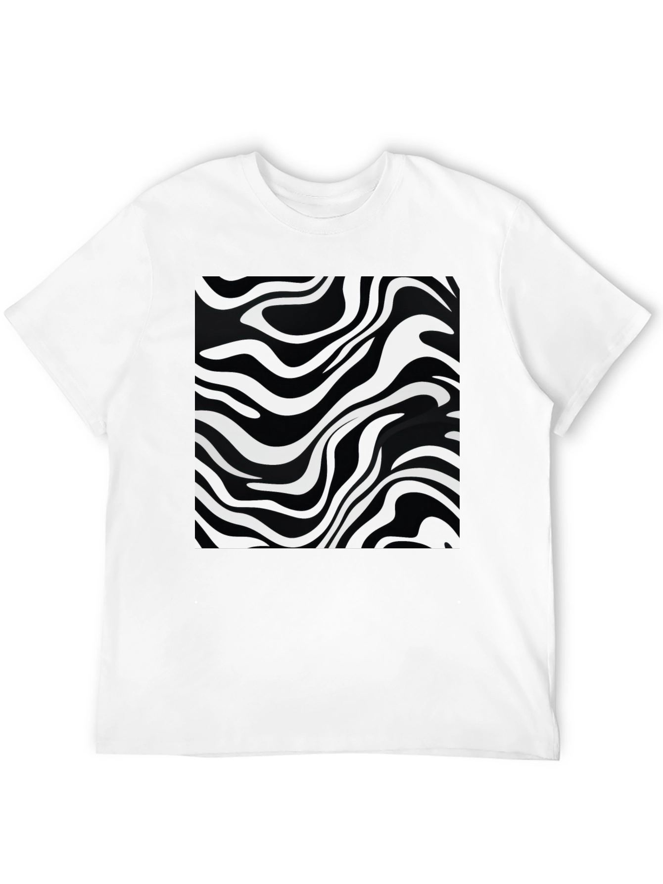 Zebra Stripe Graphic Black T-Shirt