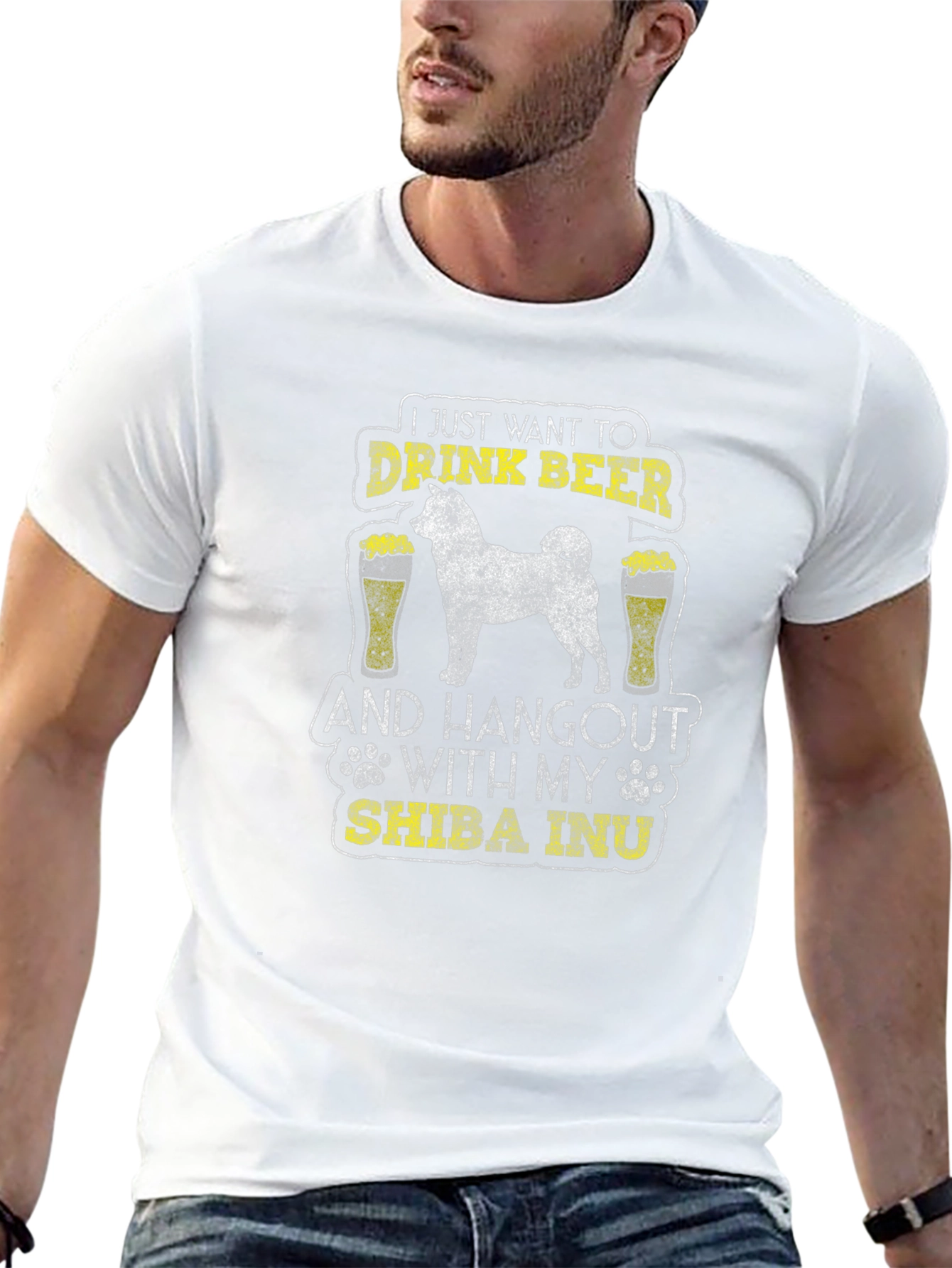 Drink Beer Shiba Inu T-Shirt