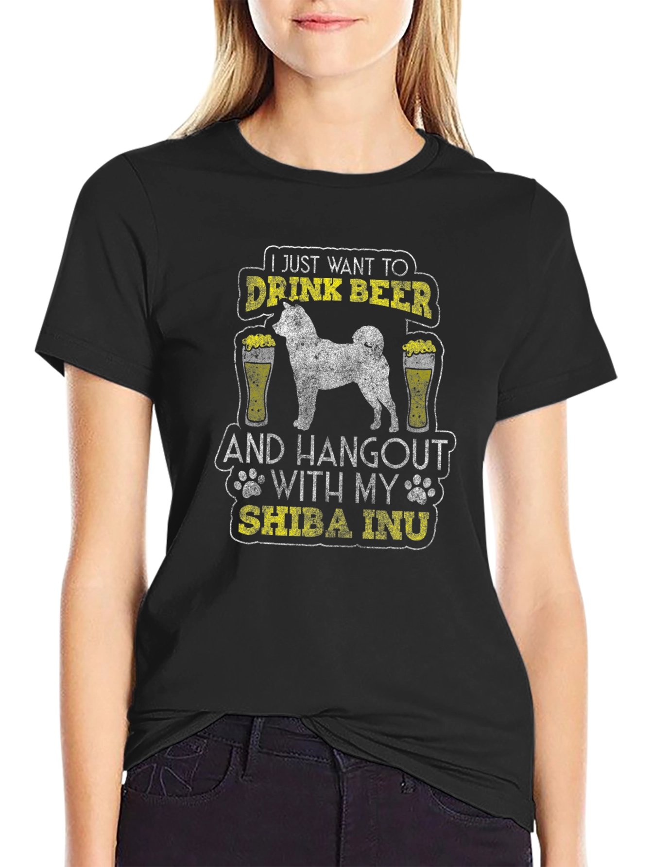 Drink Beer Shiba Inu T-Shirt