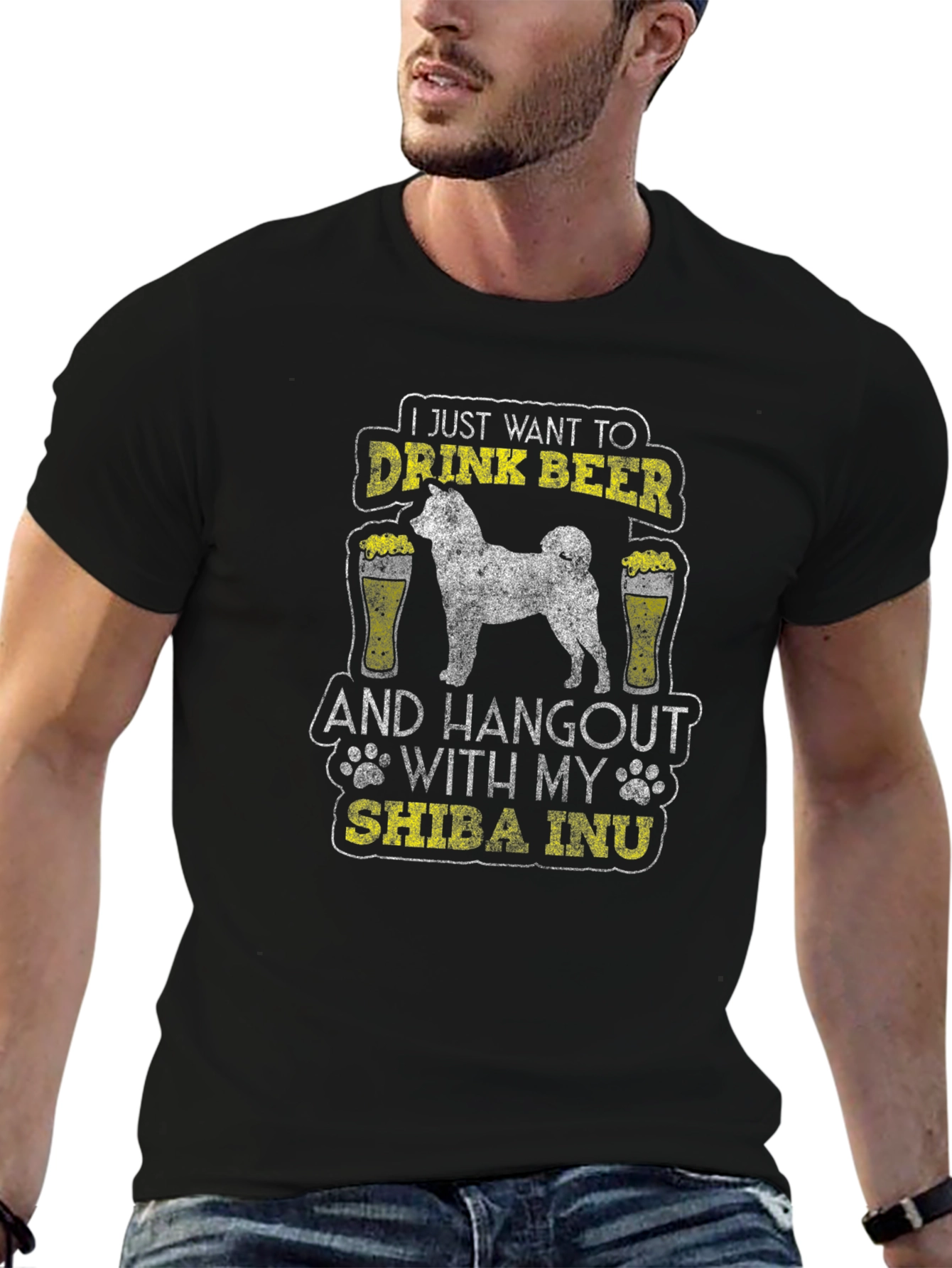 Drink Beer Shiba Inu T-Shirt