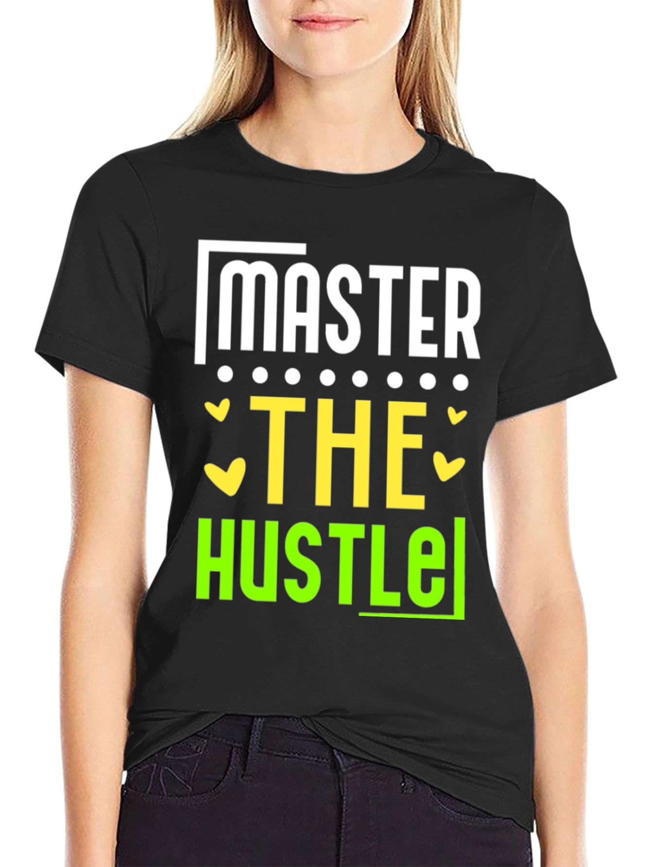 Master The Hustle Black Graphic Tee