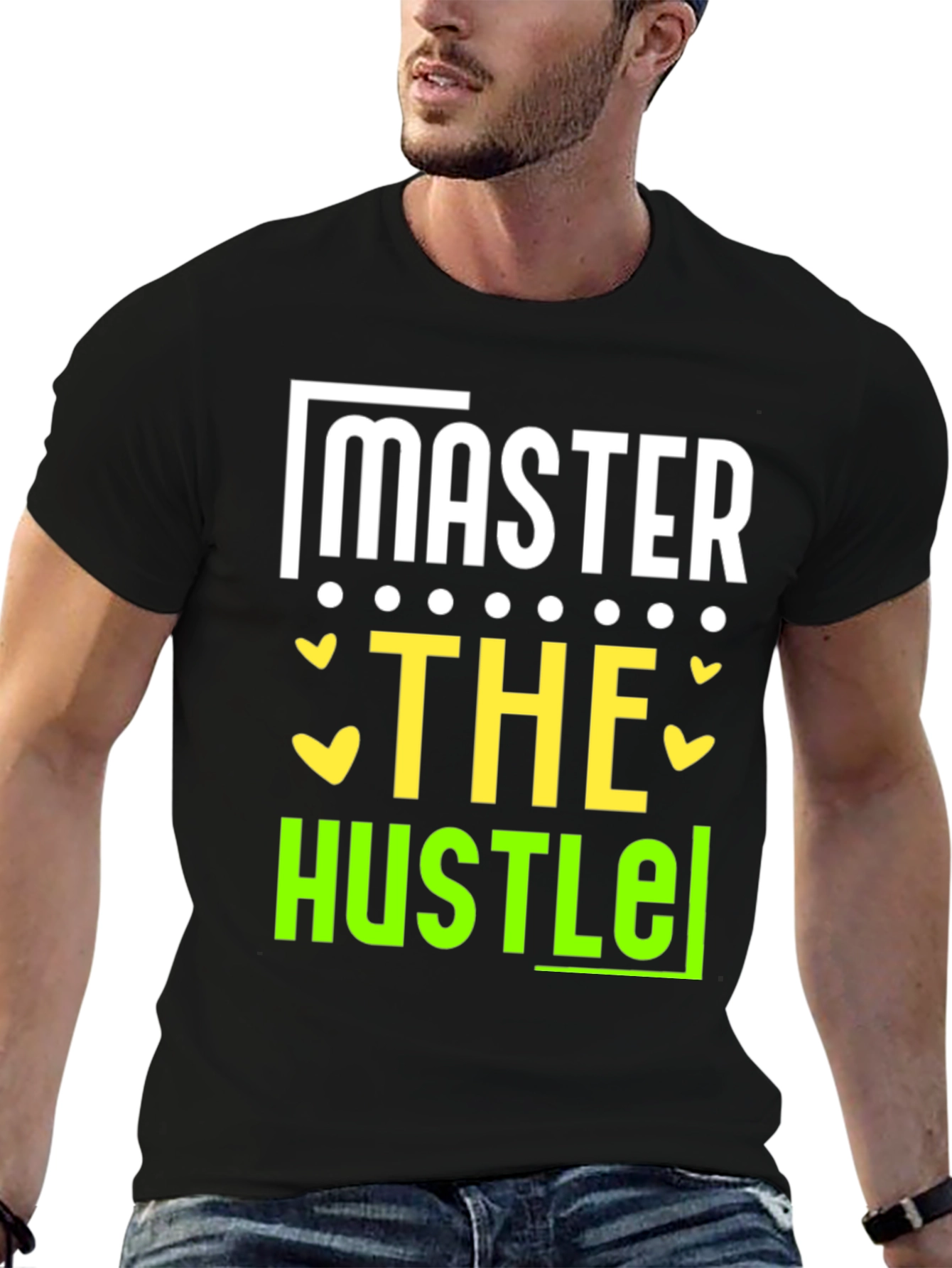 Master The Hustle Black Graphic Tee