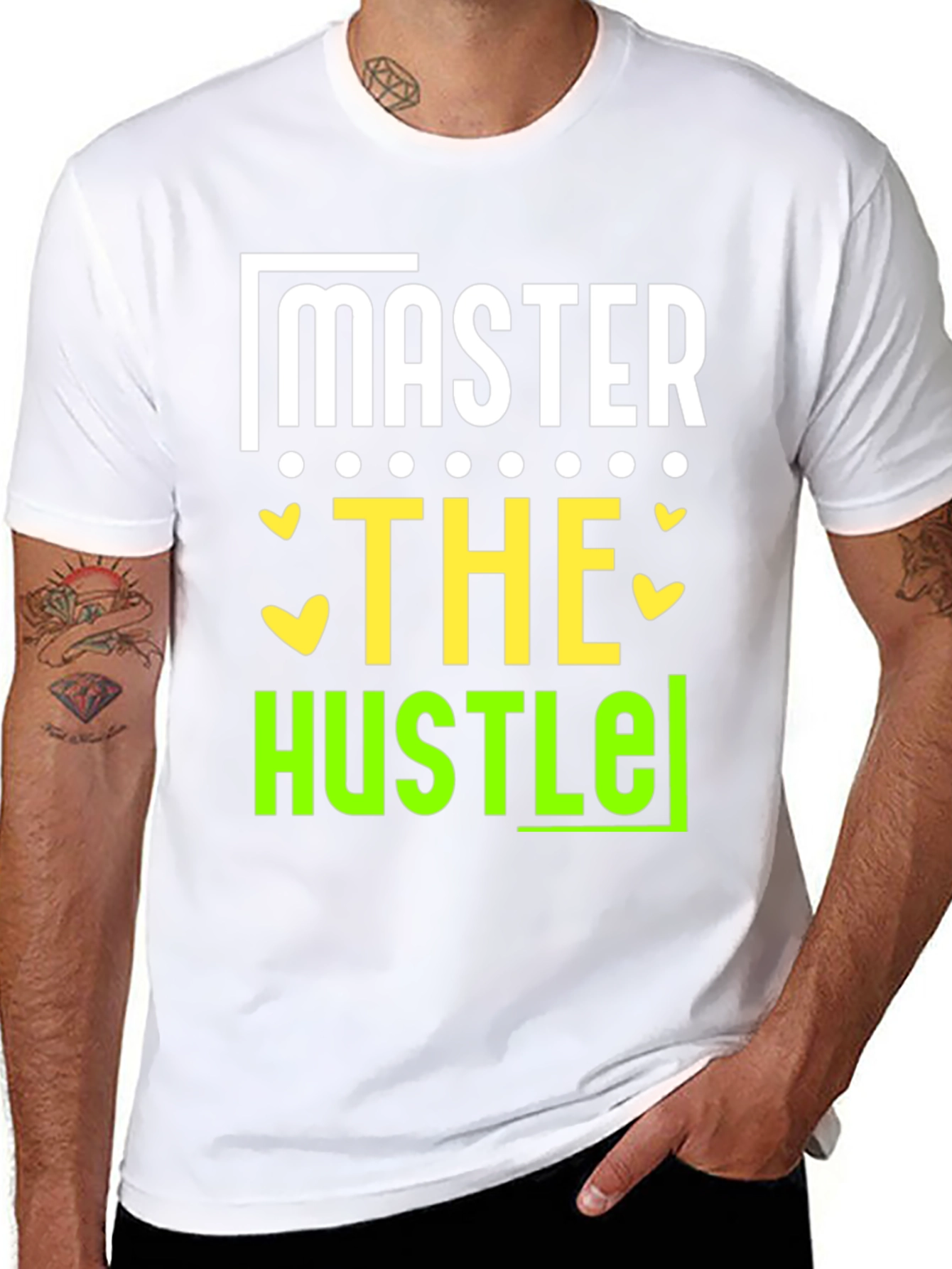 Master The Hustle Black Graphic Tee