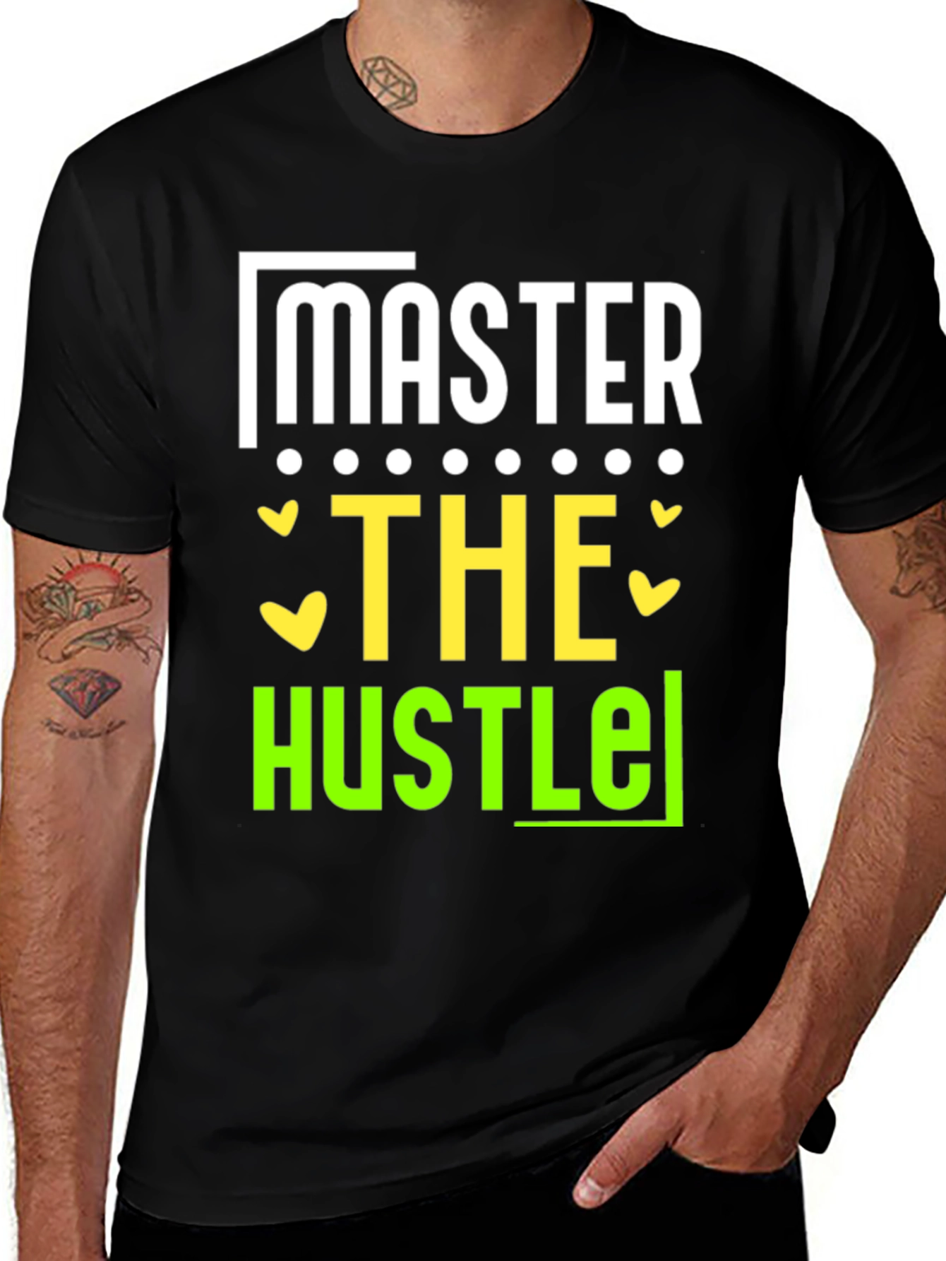 Master The Hustle Black Graphic Tee