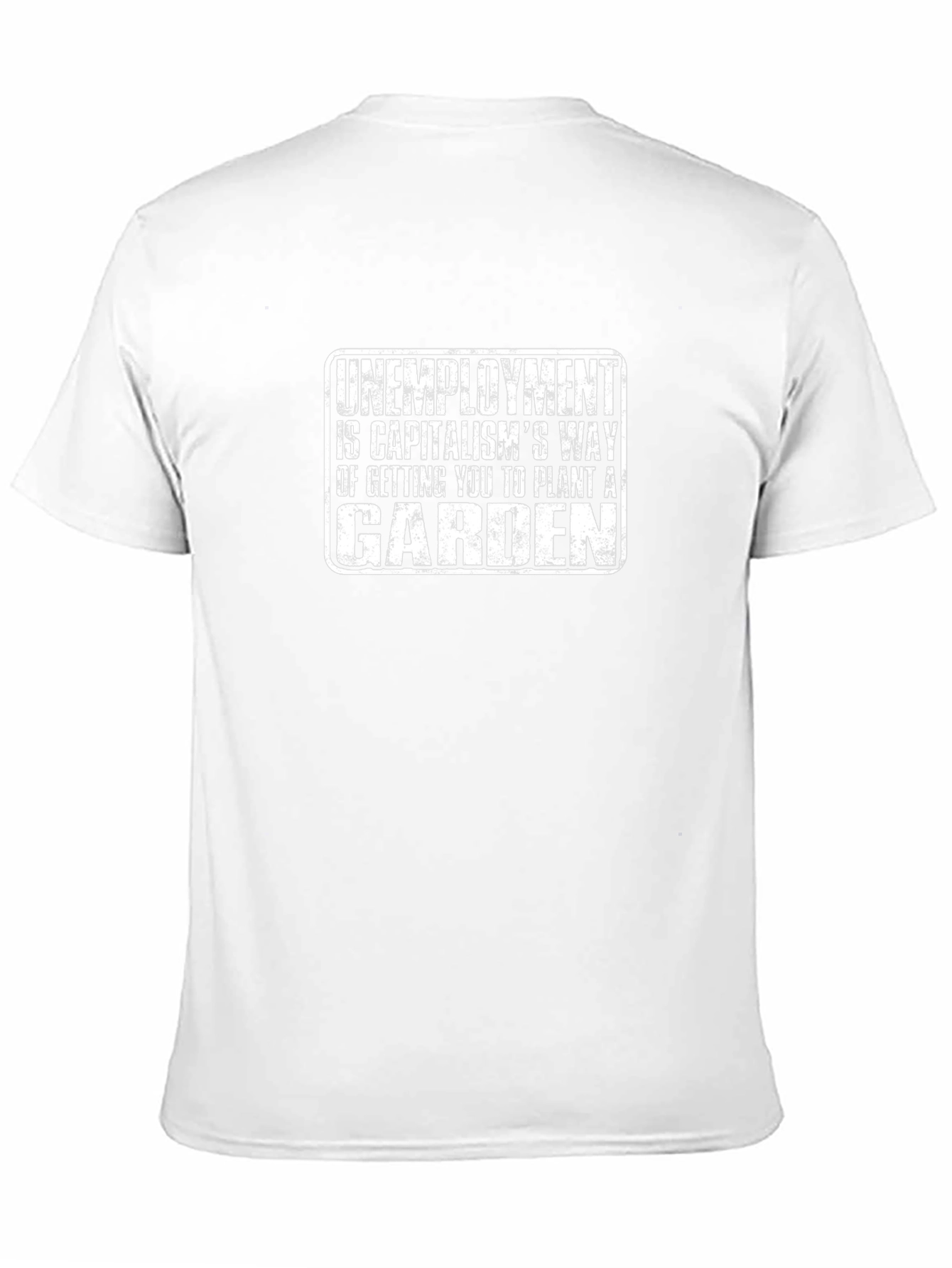 Unemployment Garden Graphic Tee - Black Cotton T-Shirt