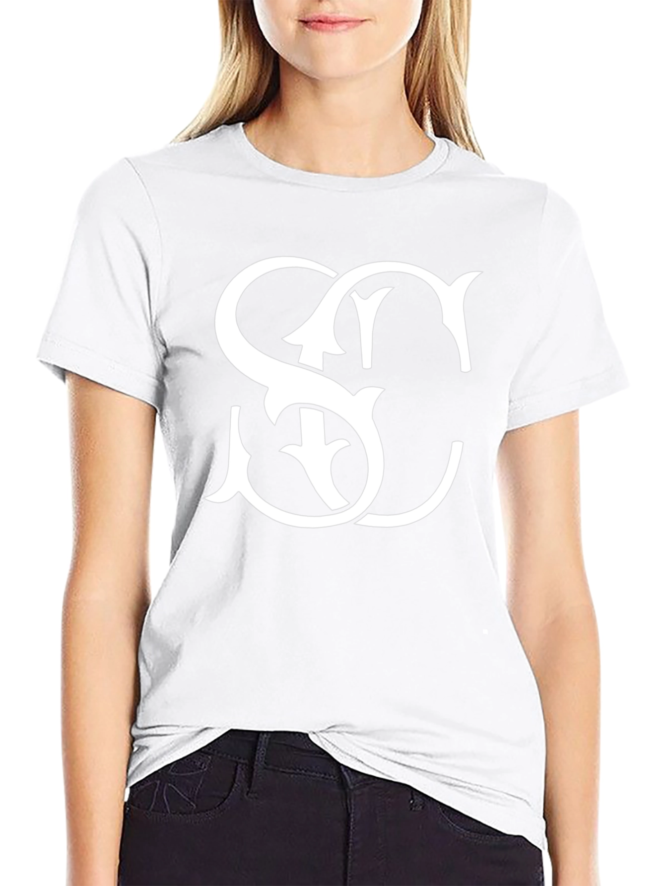 Stylish Black T-Shirt with White SC Graphic