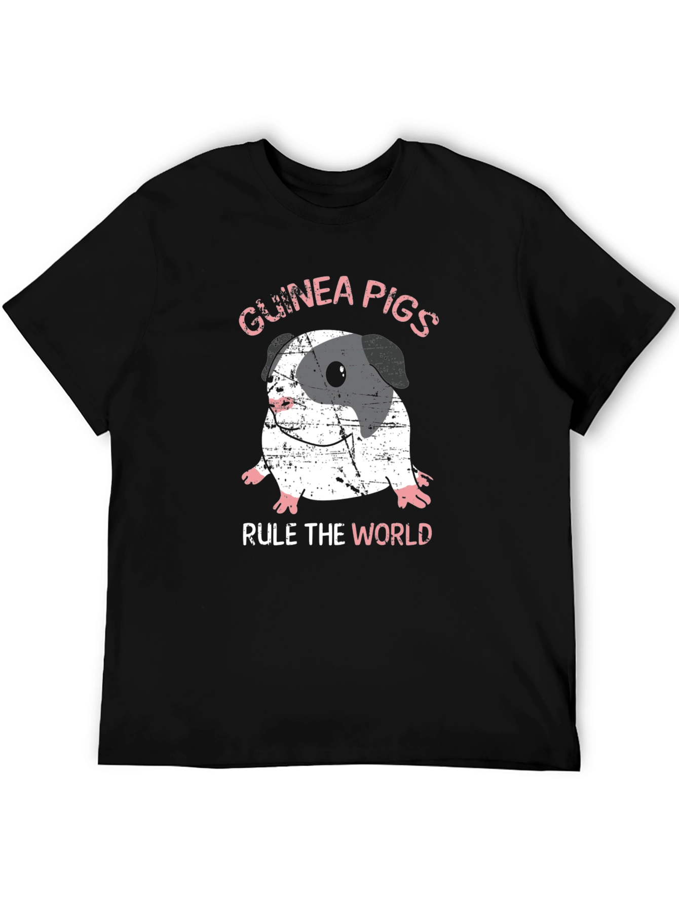 Guinea Pigs Rule the World Black T-Shirt