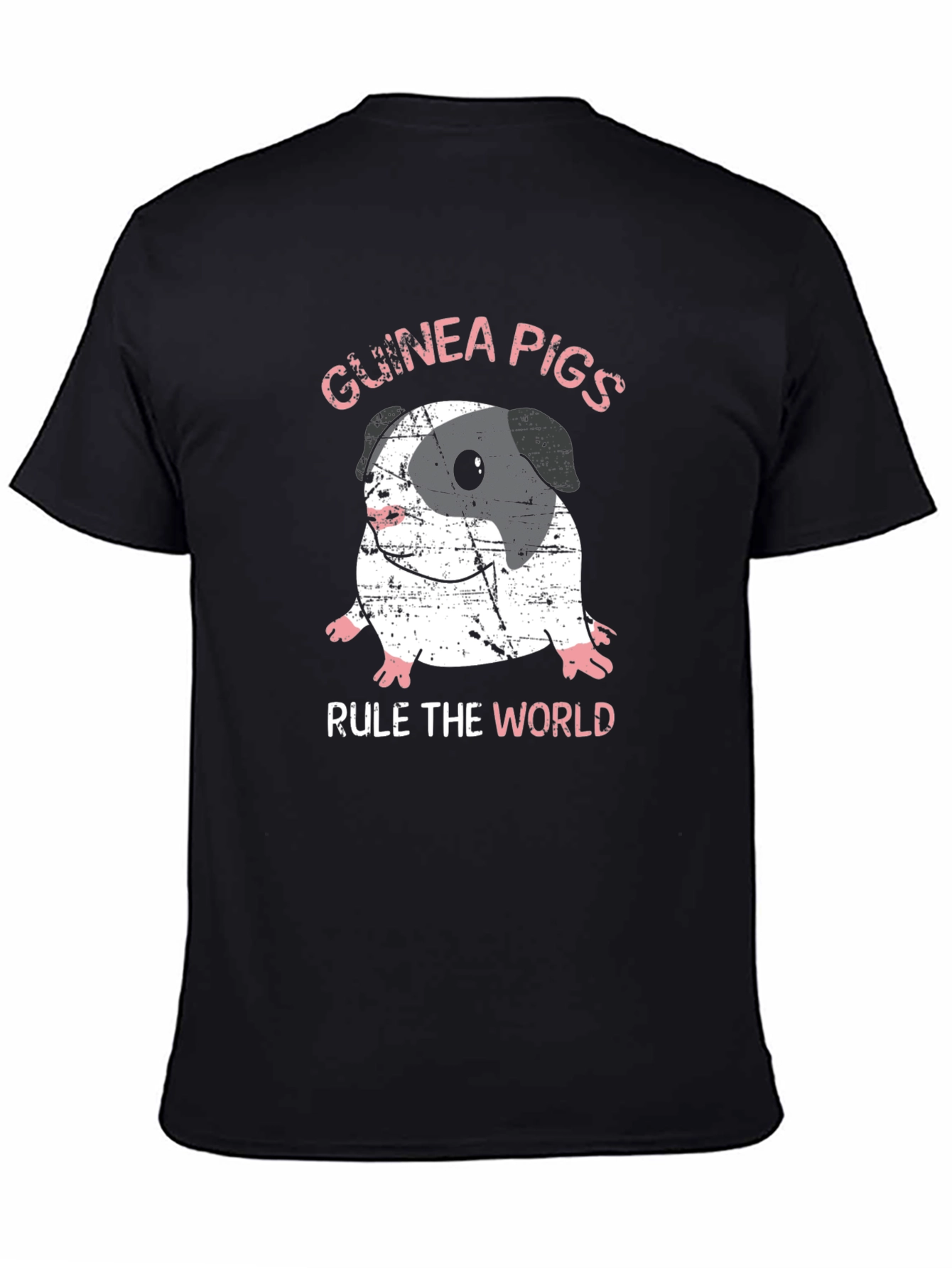 Guinea Pigs Rule the World Black T-Shirt