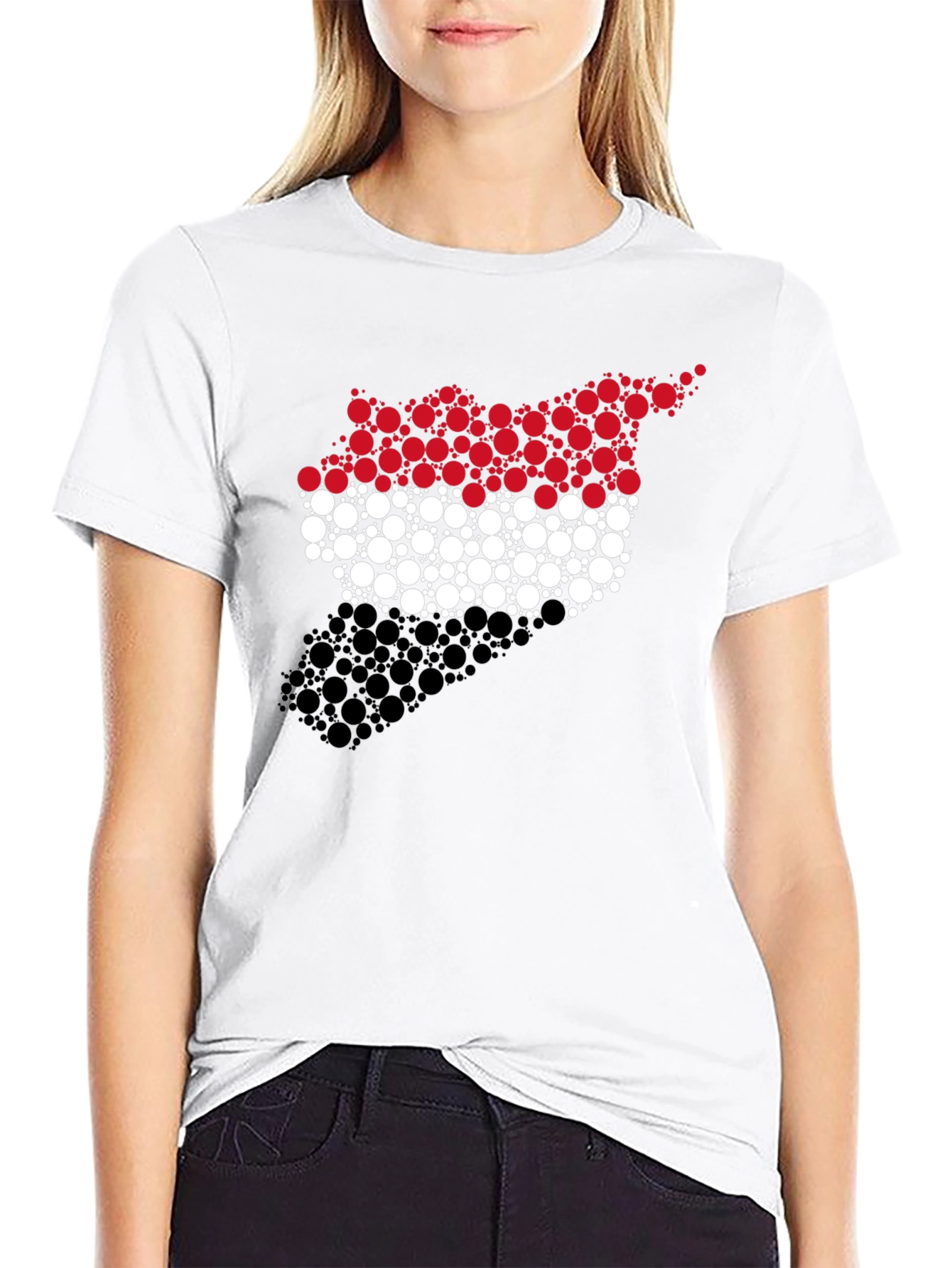 Syria Flag Circle Pattern Graphic Tee