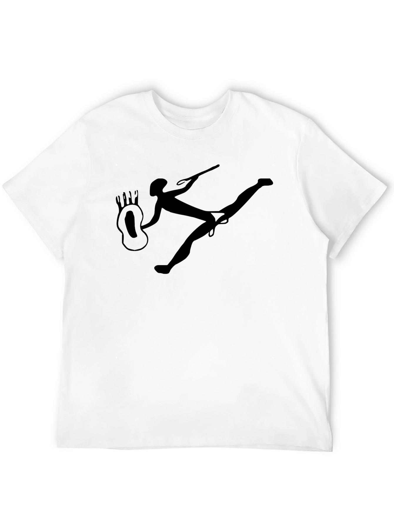 Abstract Silhouette Graphic Tee - Black