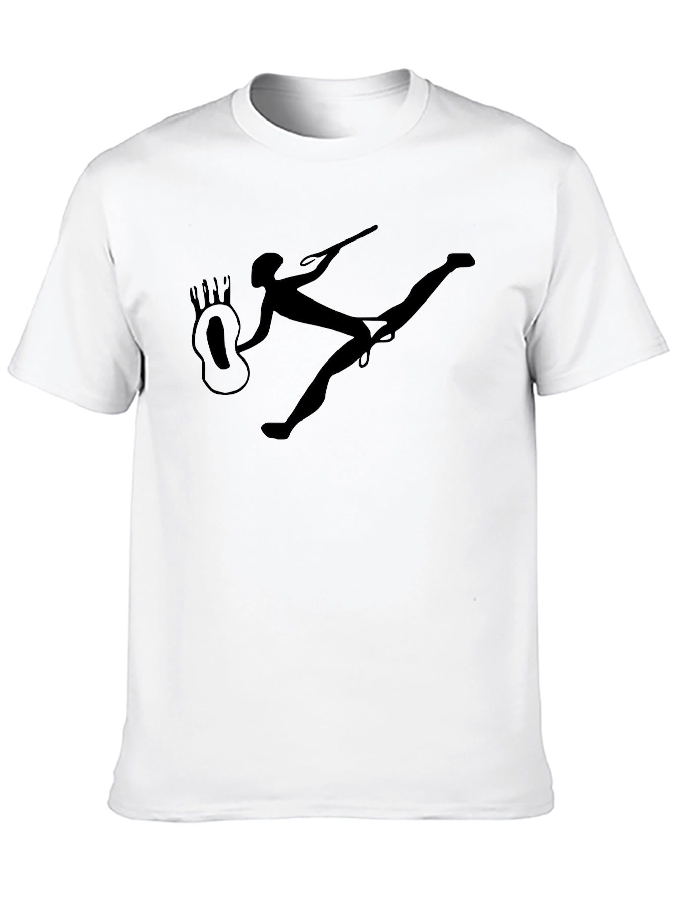 Abstract Silhouette Graphic Tee - Black
