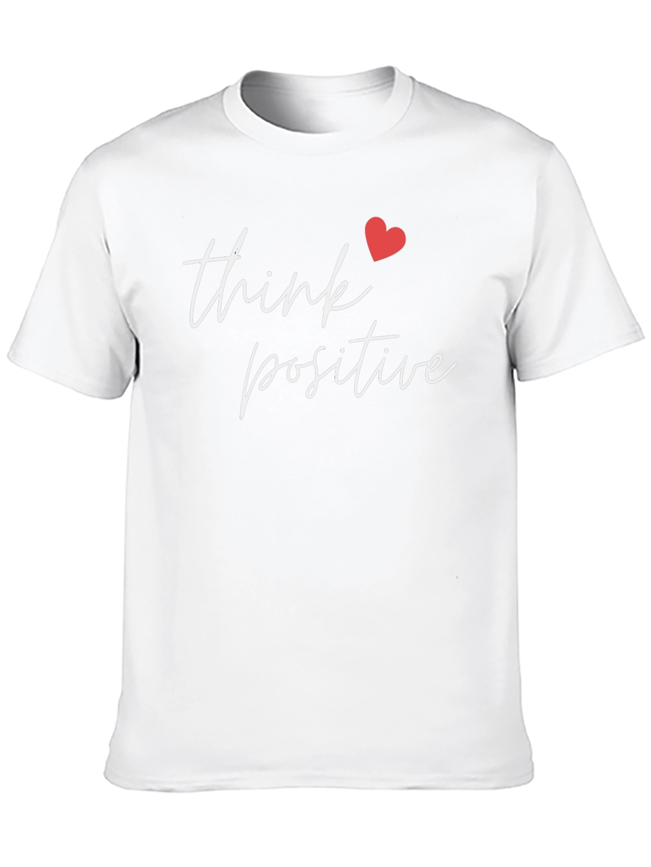 Think Positive Graphic Tee - Black Cotton T-Shirt