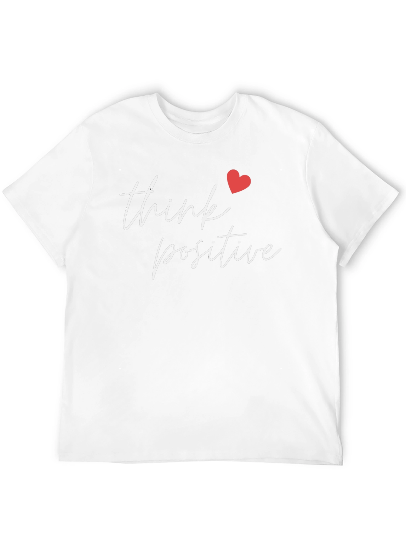 Think Positive Graphic Tee - Black Cotton T-Shirt