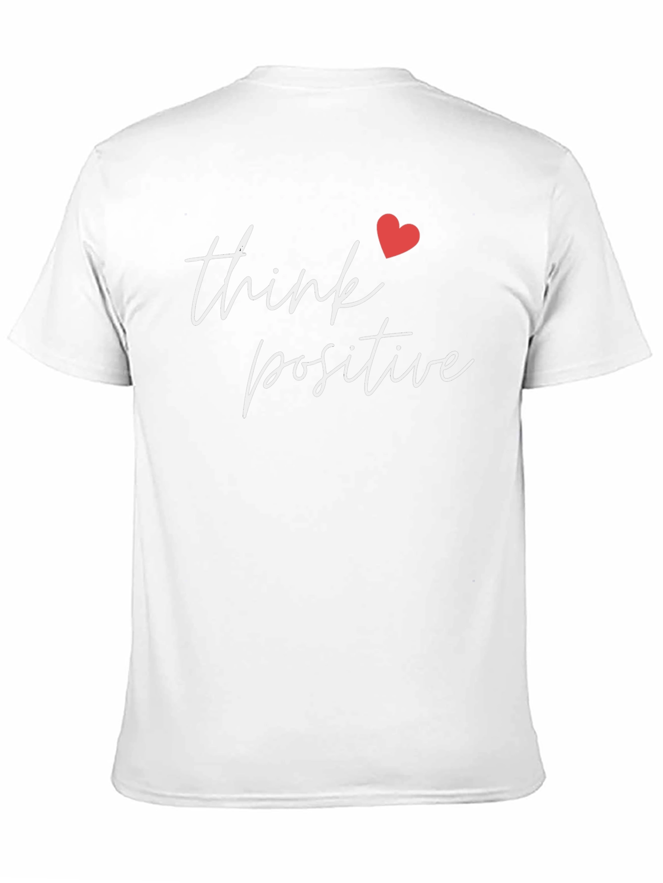 Think Positive Graphic Tee - Black Cotton T-Shirt