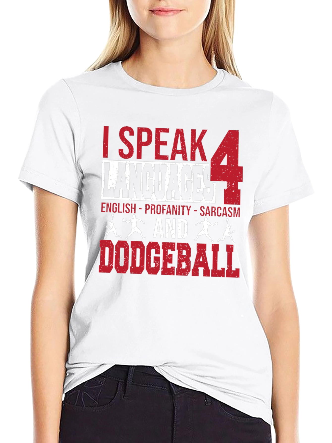 I Speak 4 Languages Dodgeball Graphic T-Shirt