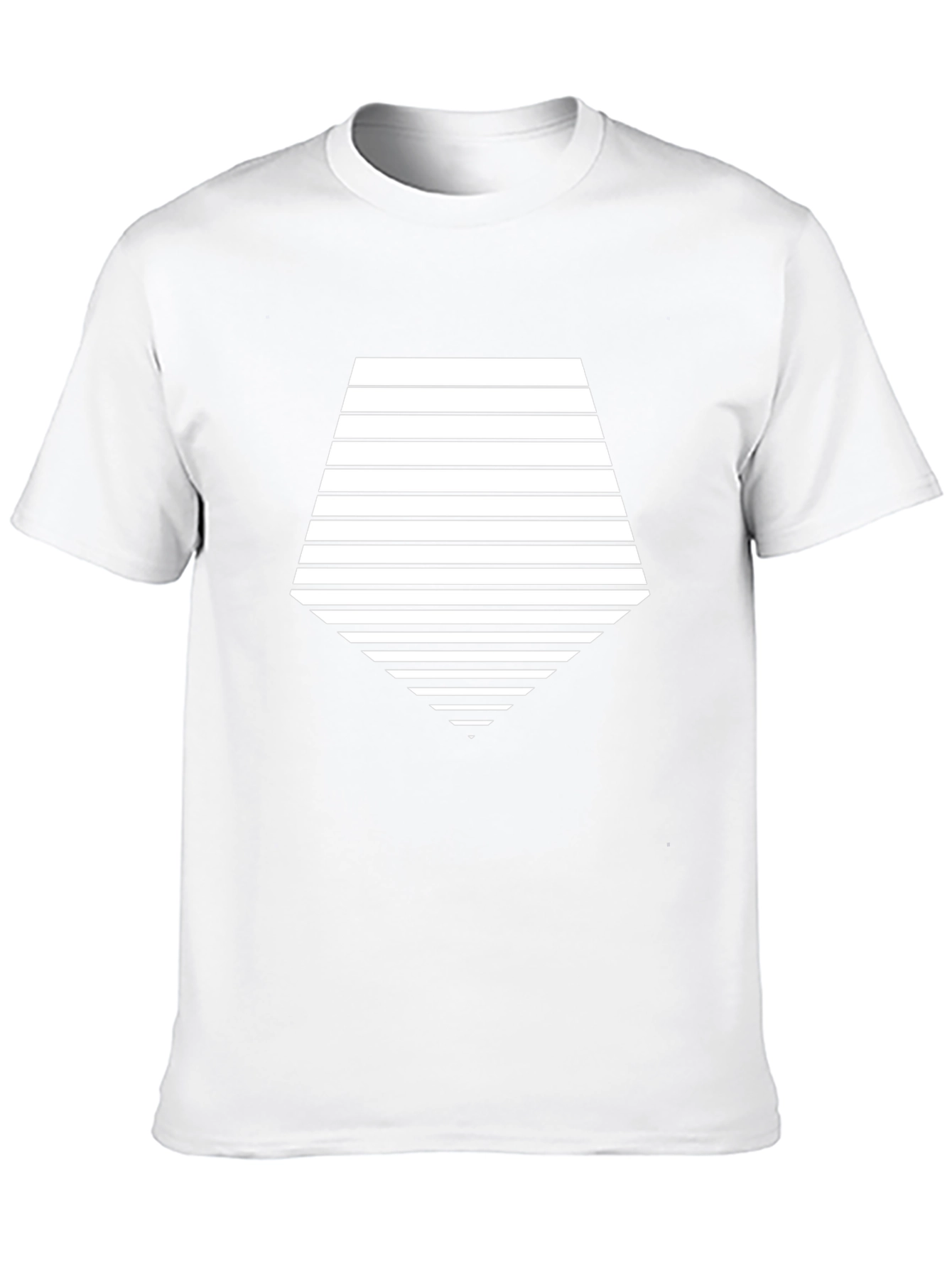 Geometric Striped Tee - Modern Graphic Black T-Shirt