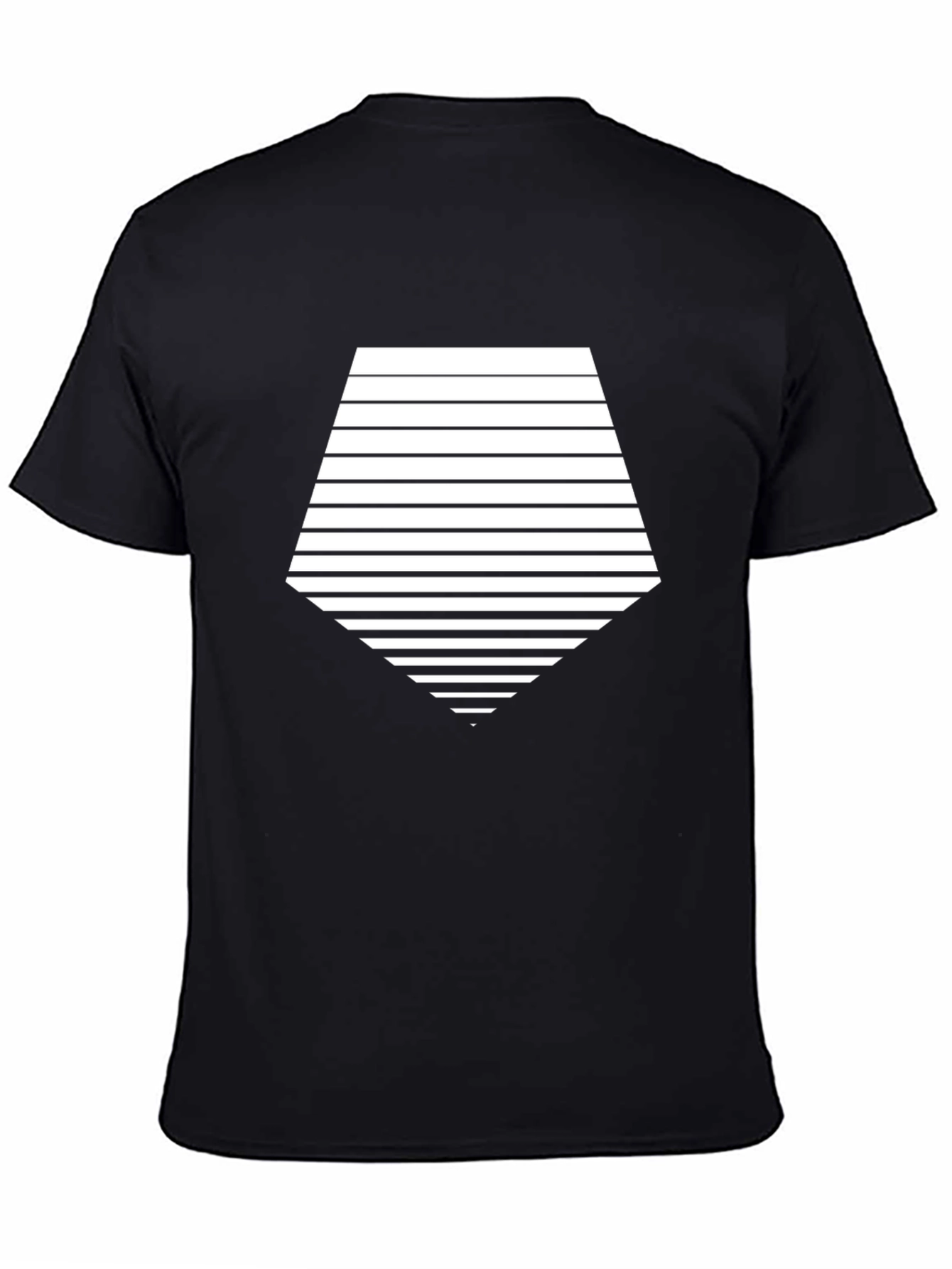 Geometric Striped Tee - Modern Graphic Black T-Shirt