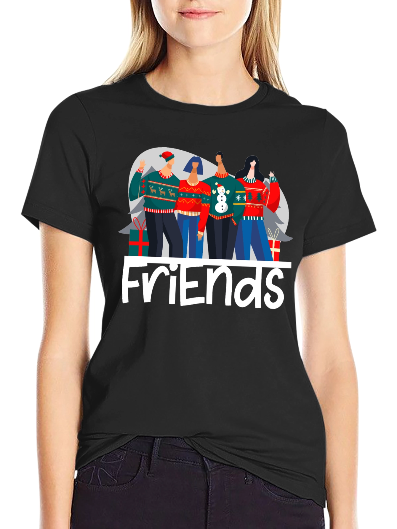 Friends Christmas Sweater T-Shirt