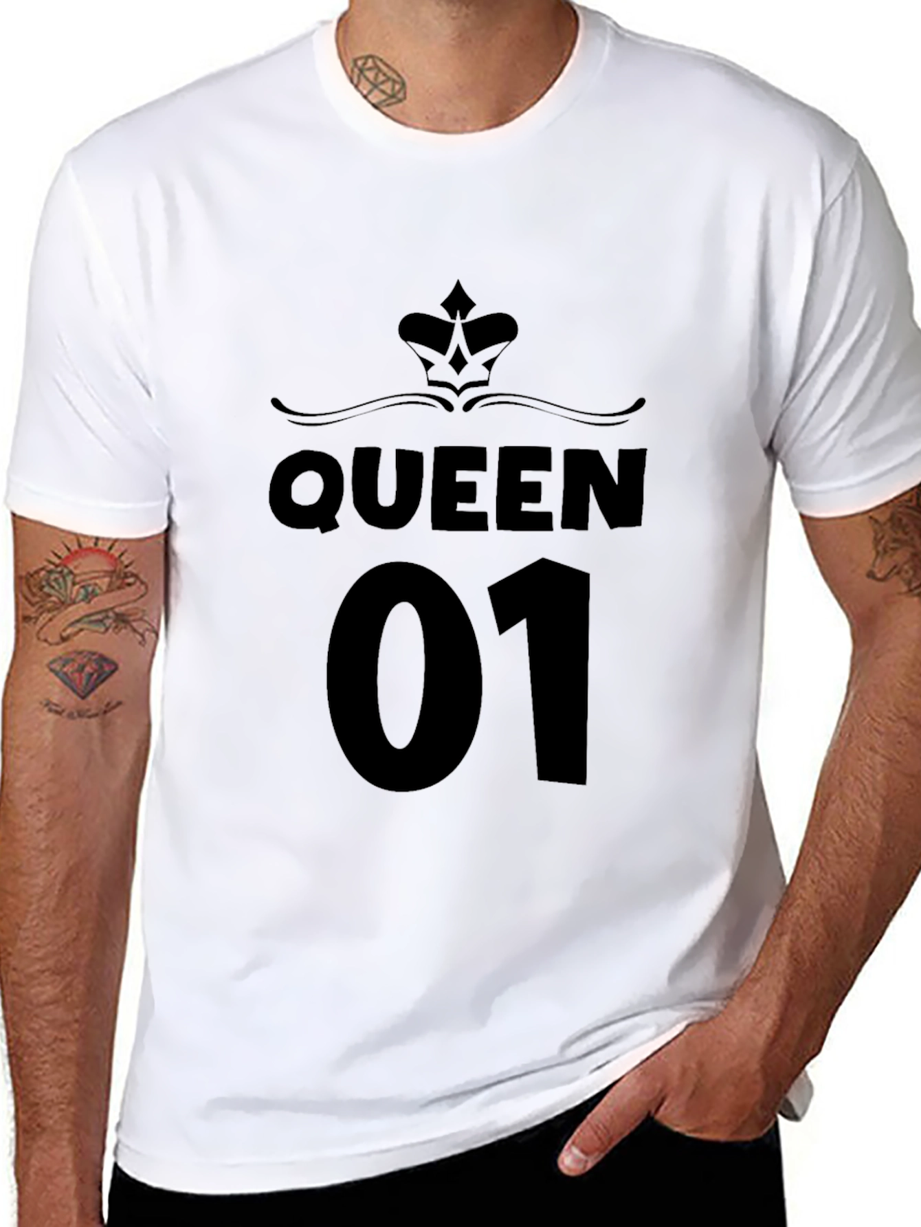 Queen 01 Graphic Black T-Shirt