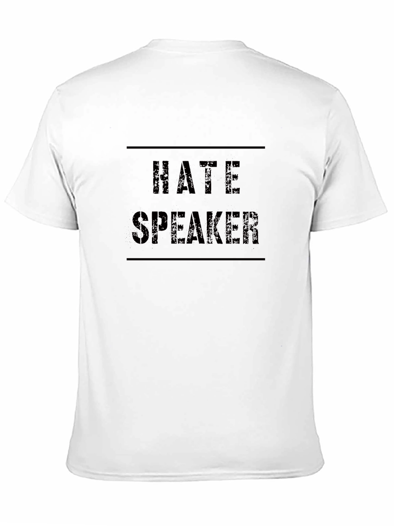 Hate Speaker Black T-Shirt Graphic Print