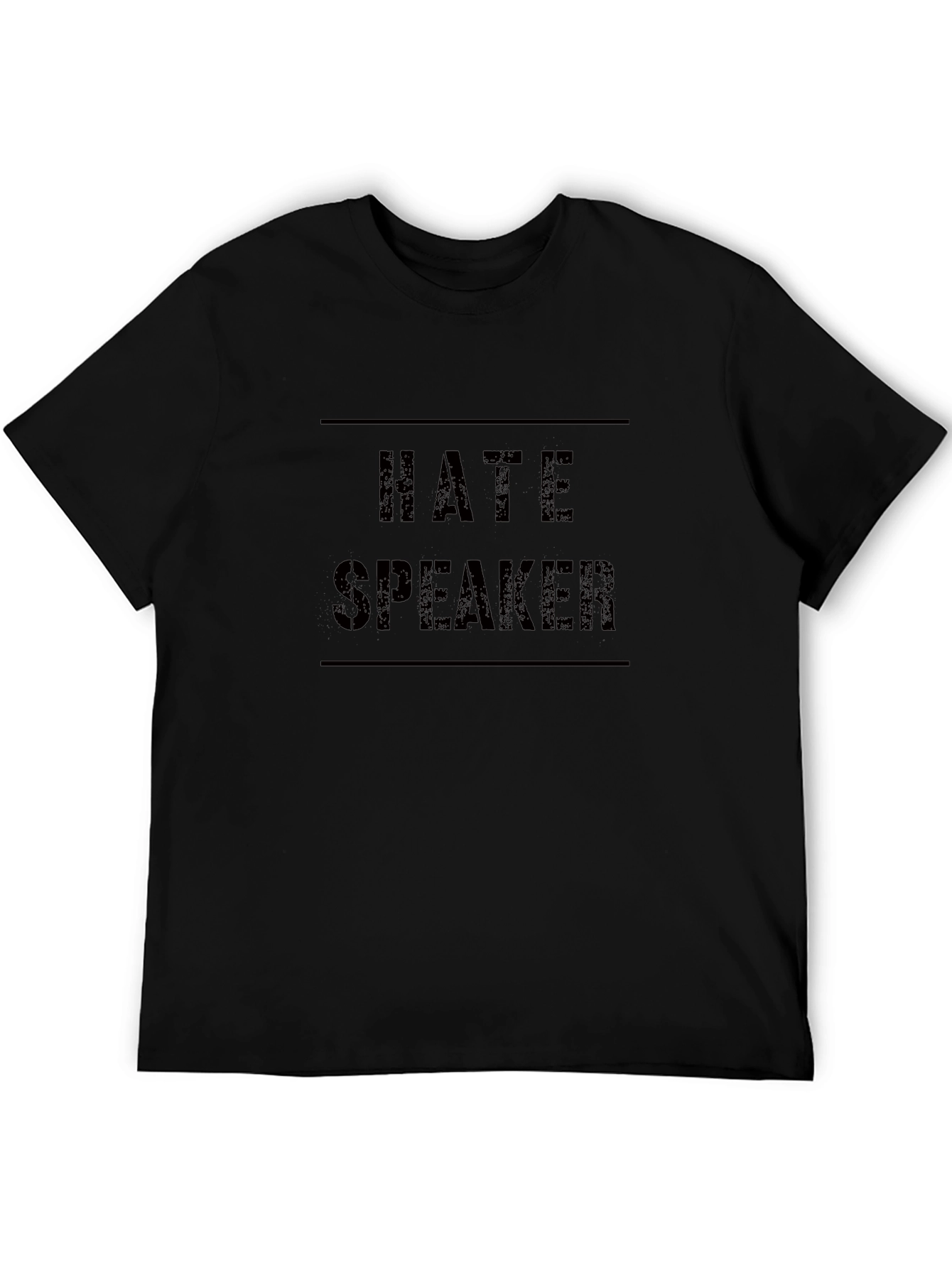 Hate Speaker Black T-Shirt Graphic Print
