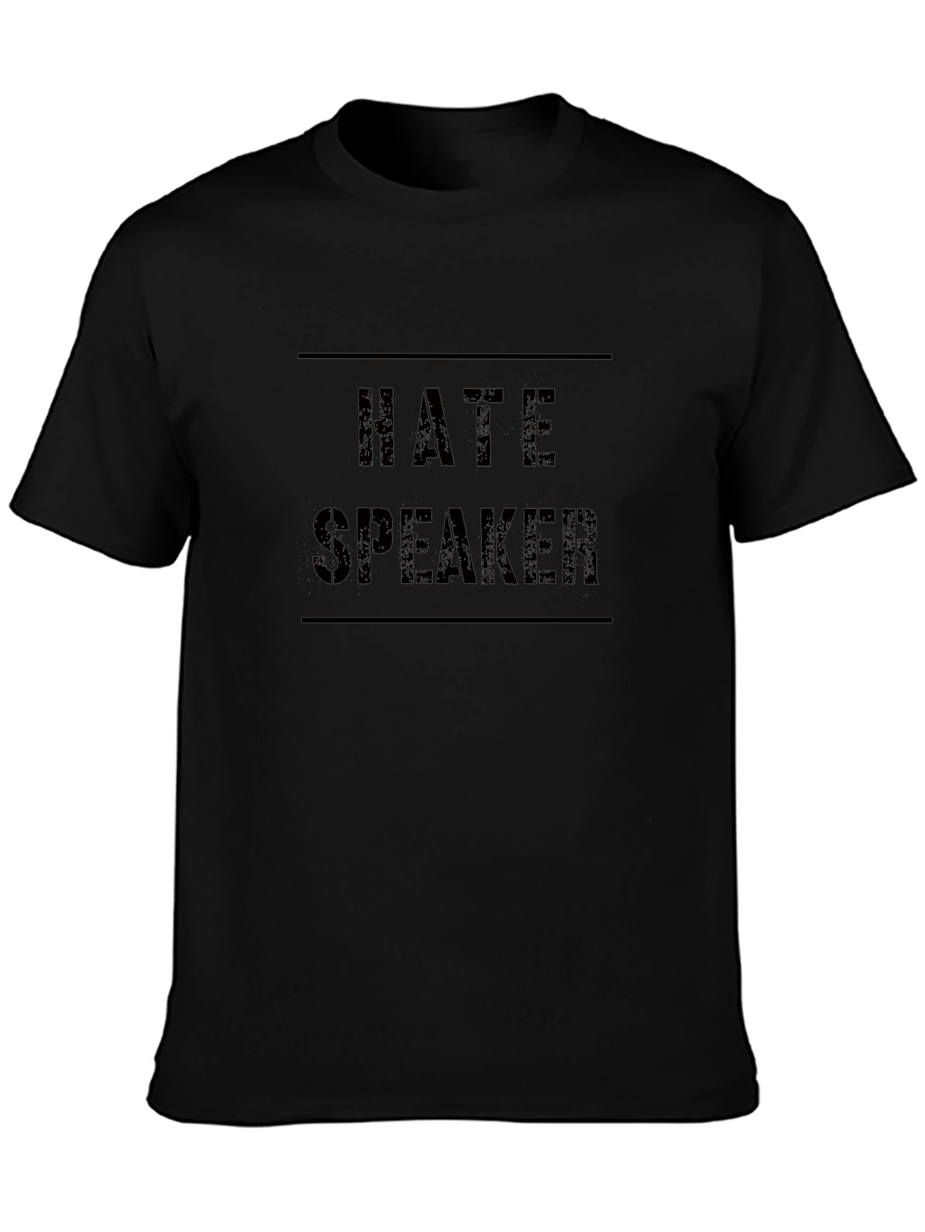 Hate Speaker Black T-Shirt Graphic Print