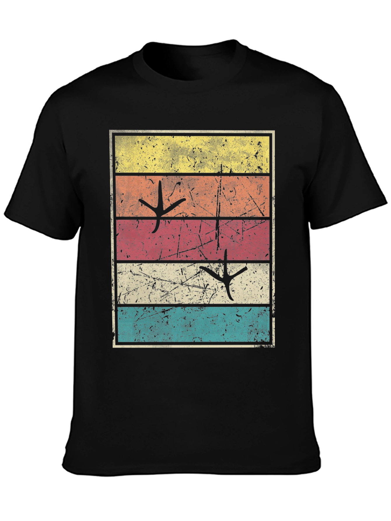 Retro Turkey Tracks Graphic Tee - Thanksgiving Shirt
