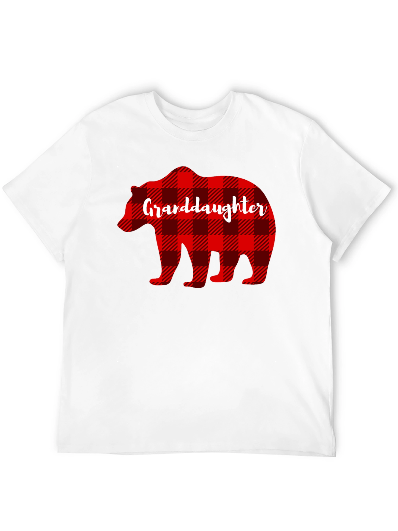 Granddaughter Bear Plaid T-Shirt