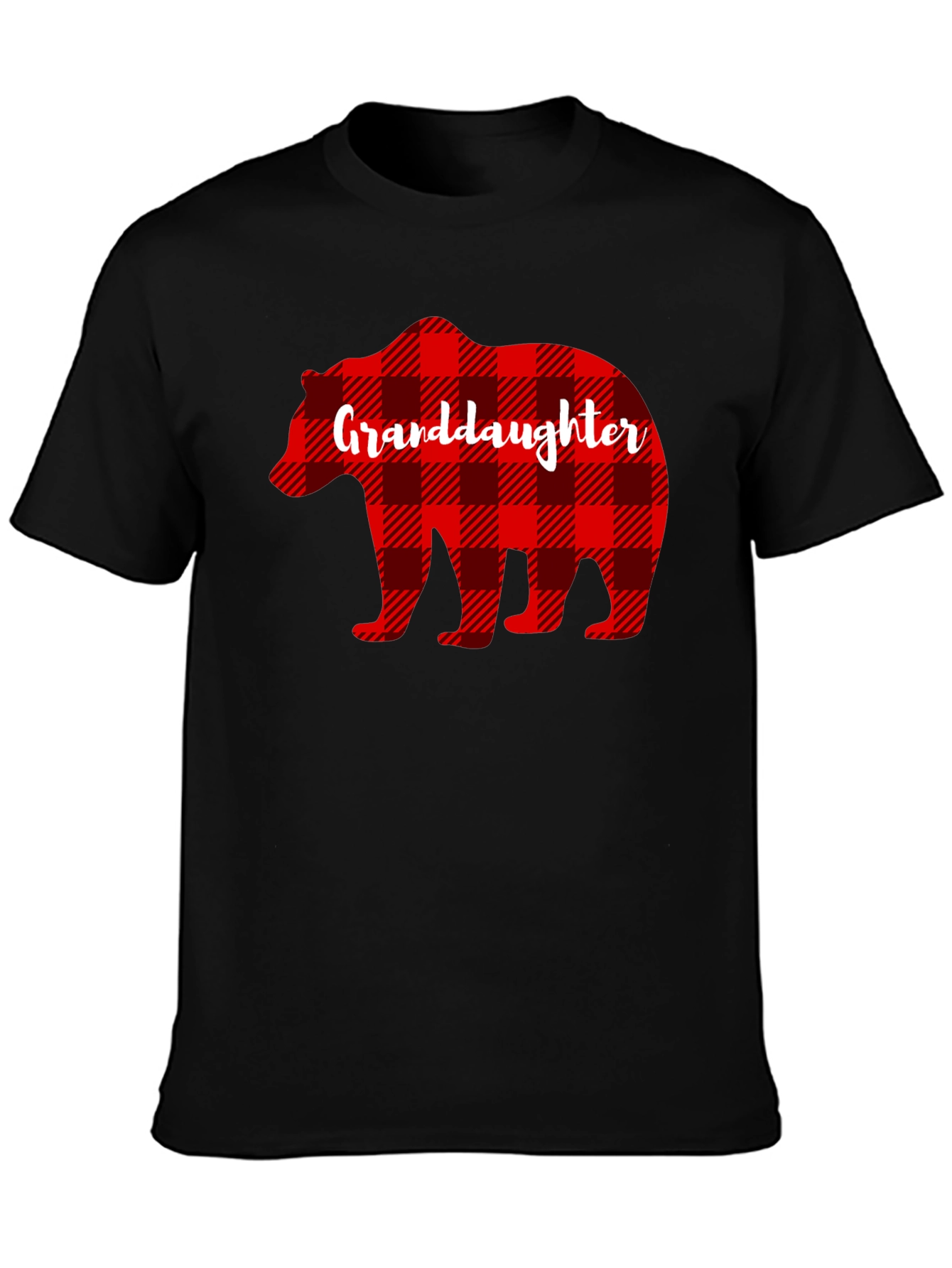 Granddaughter Bear Plaid T-Shirt