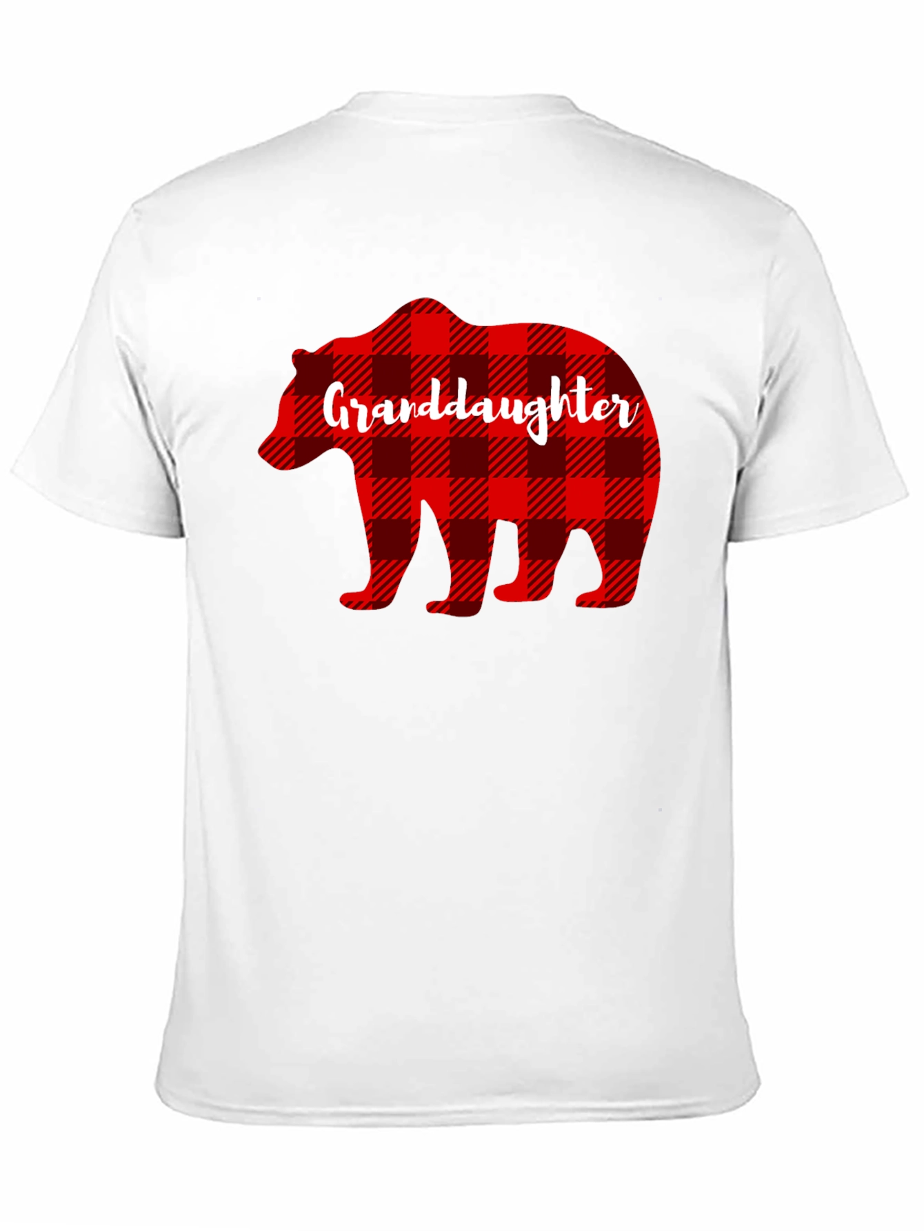Granddaughter Bear Plaid T-Shirt