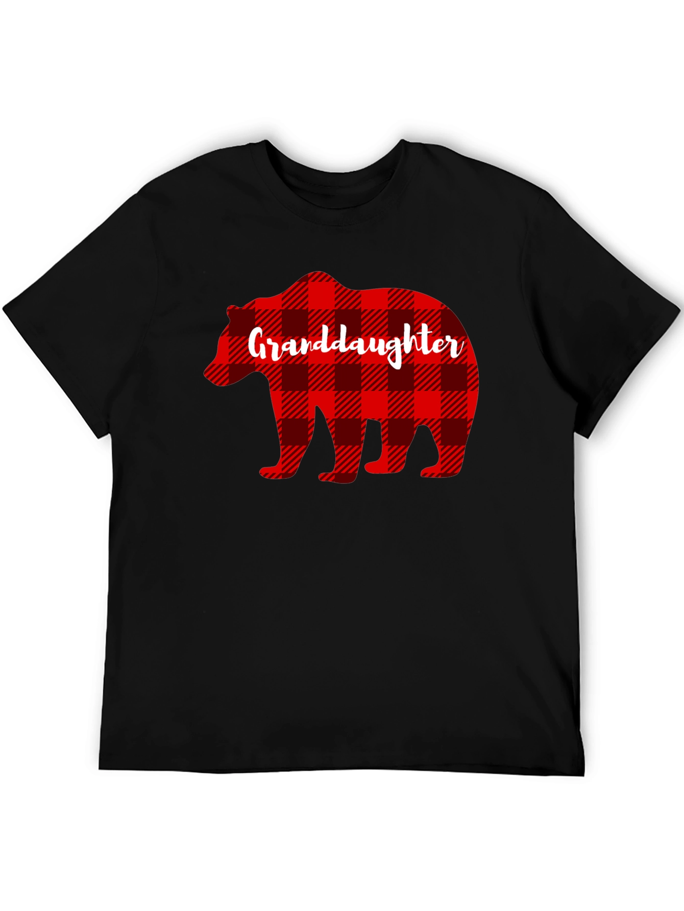 Granddaughter Bear Plaid T-Shirt