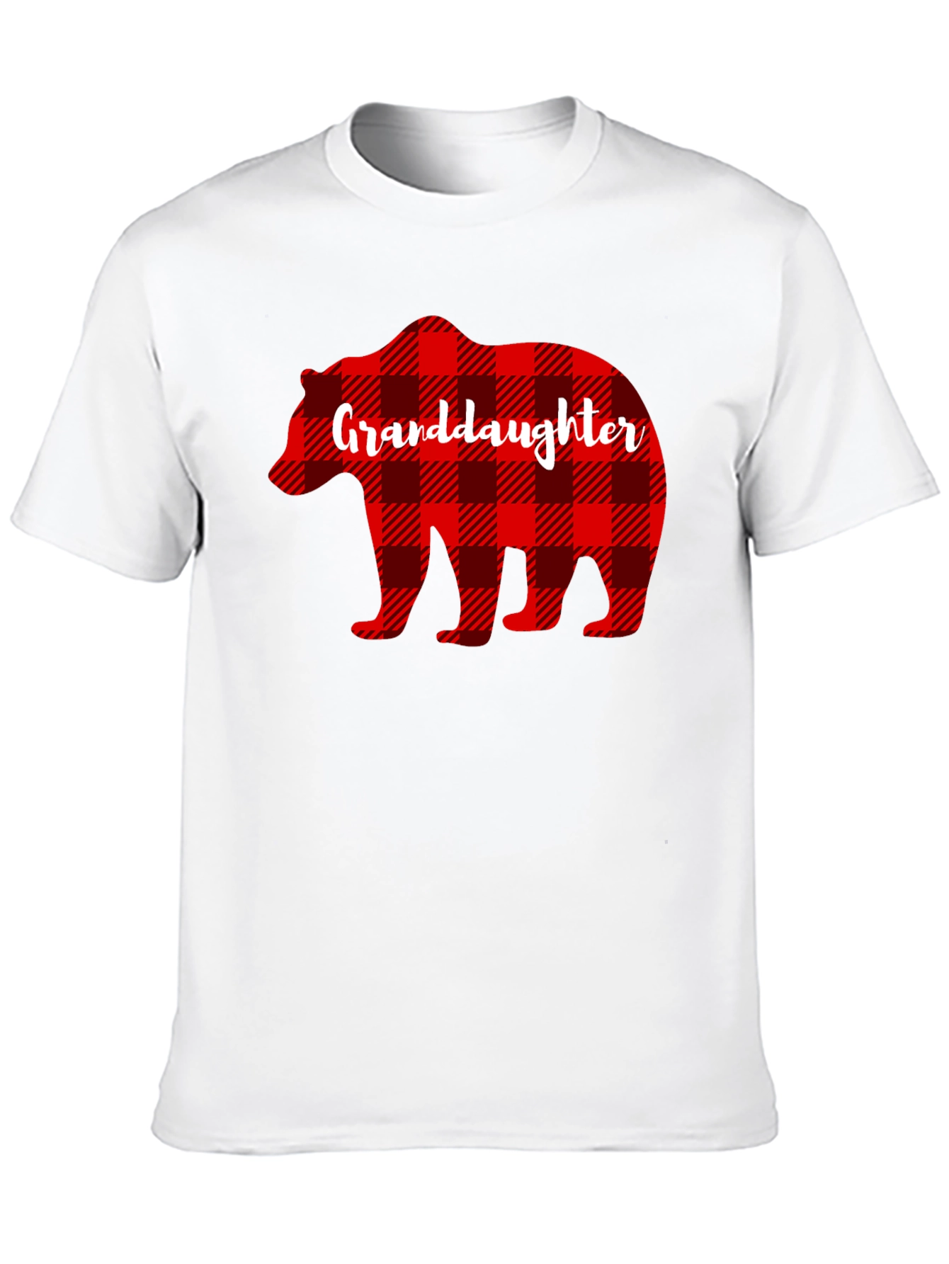 Granddaughter Bear Plaid T-Shirt