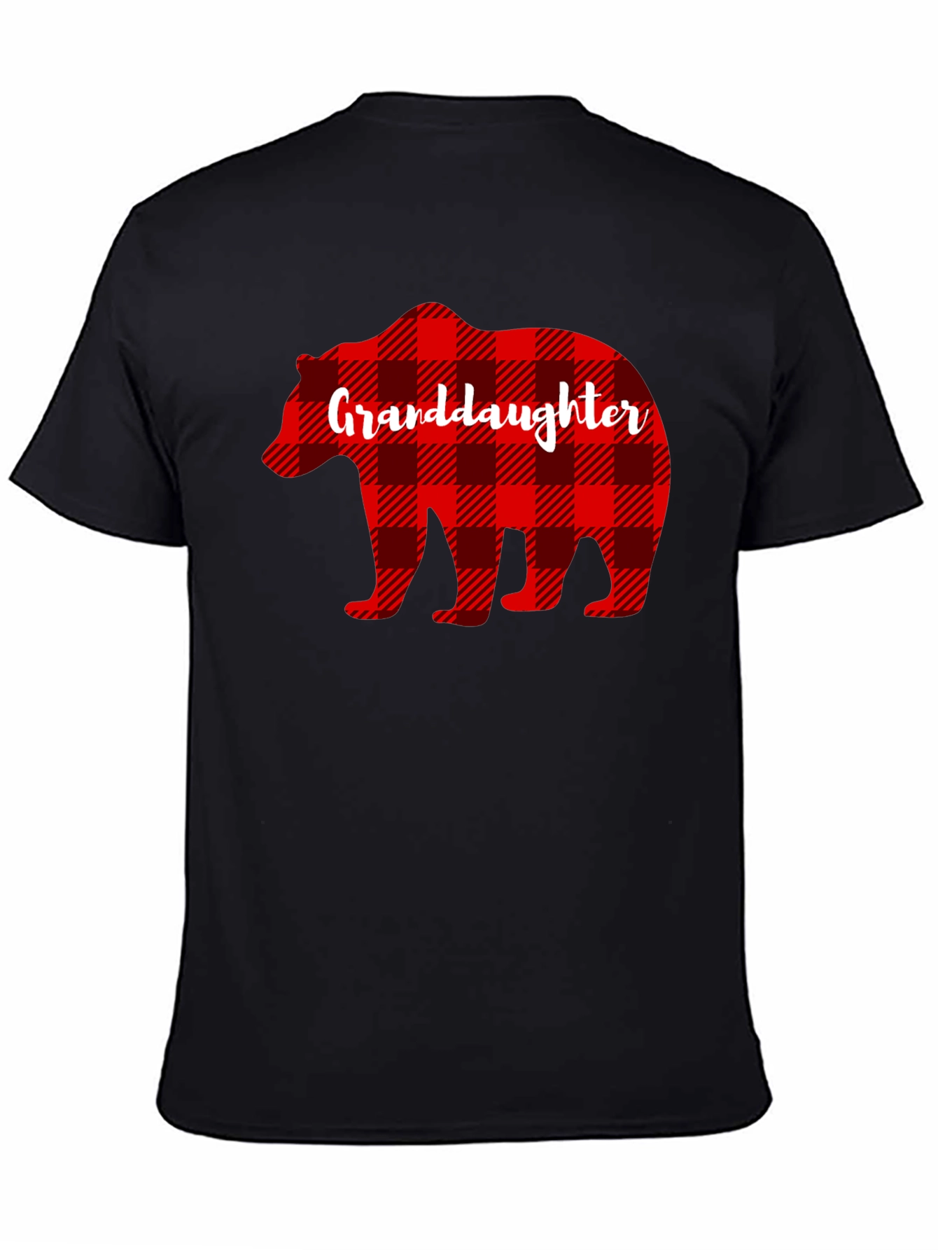 Granddaughter Bear Plaid T-Shirt