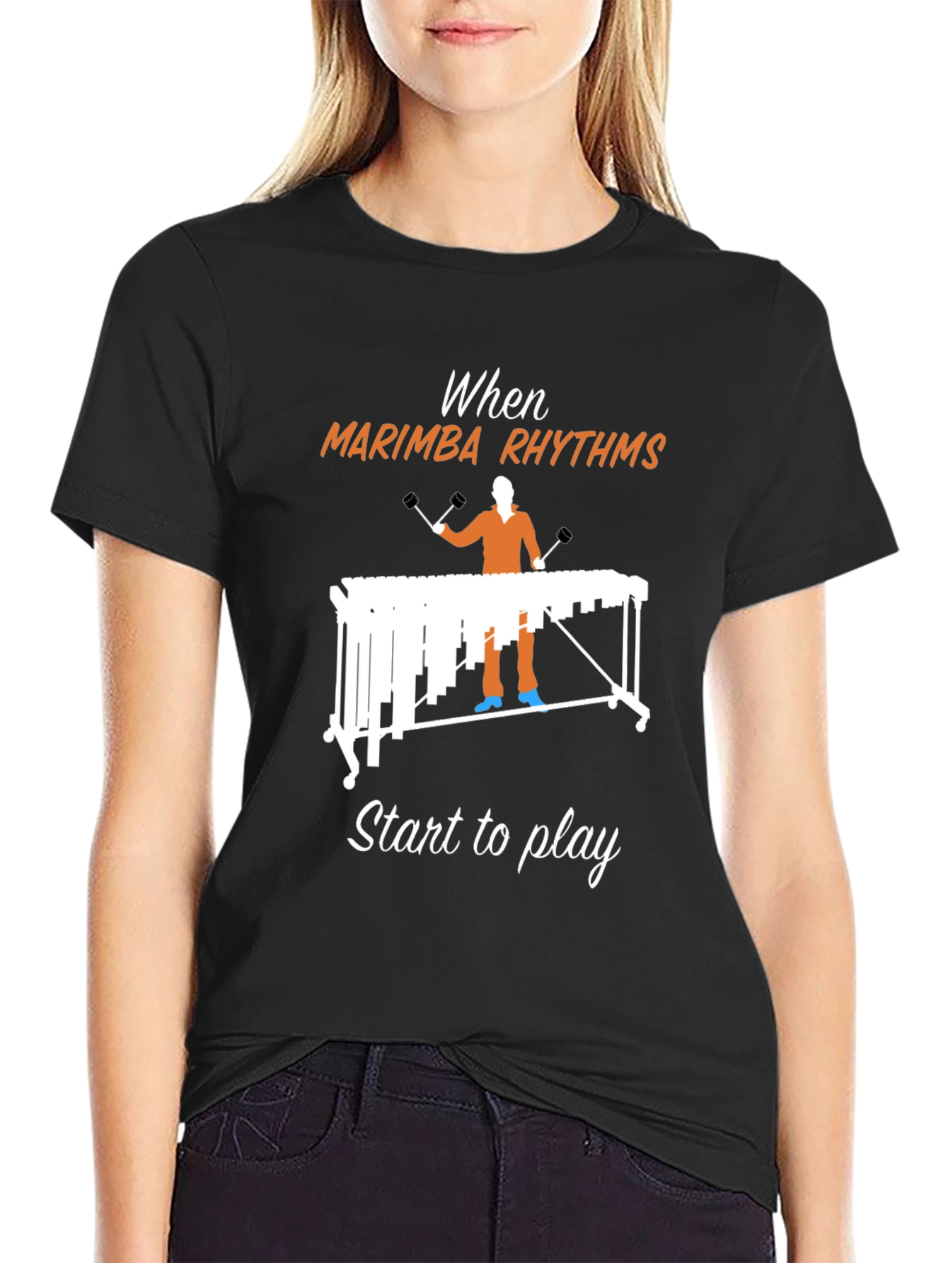 Marimba Rhythms Graphic Tee - Music Lovers T-Shirt