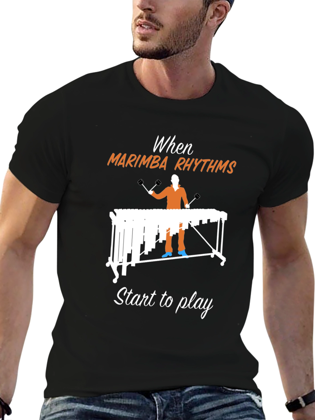 Marimba Rhythms Graphic Tee - Music Lovers T-Shirt