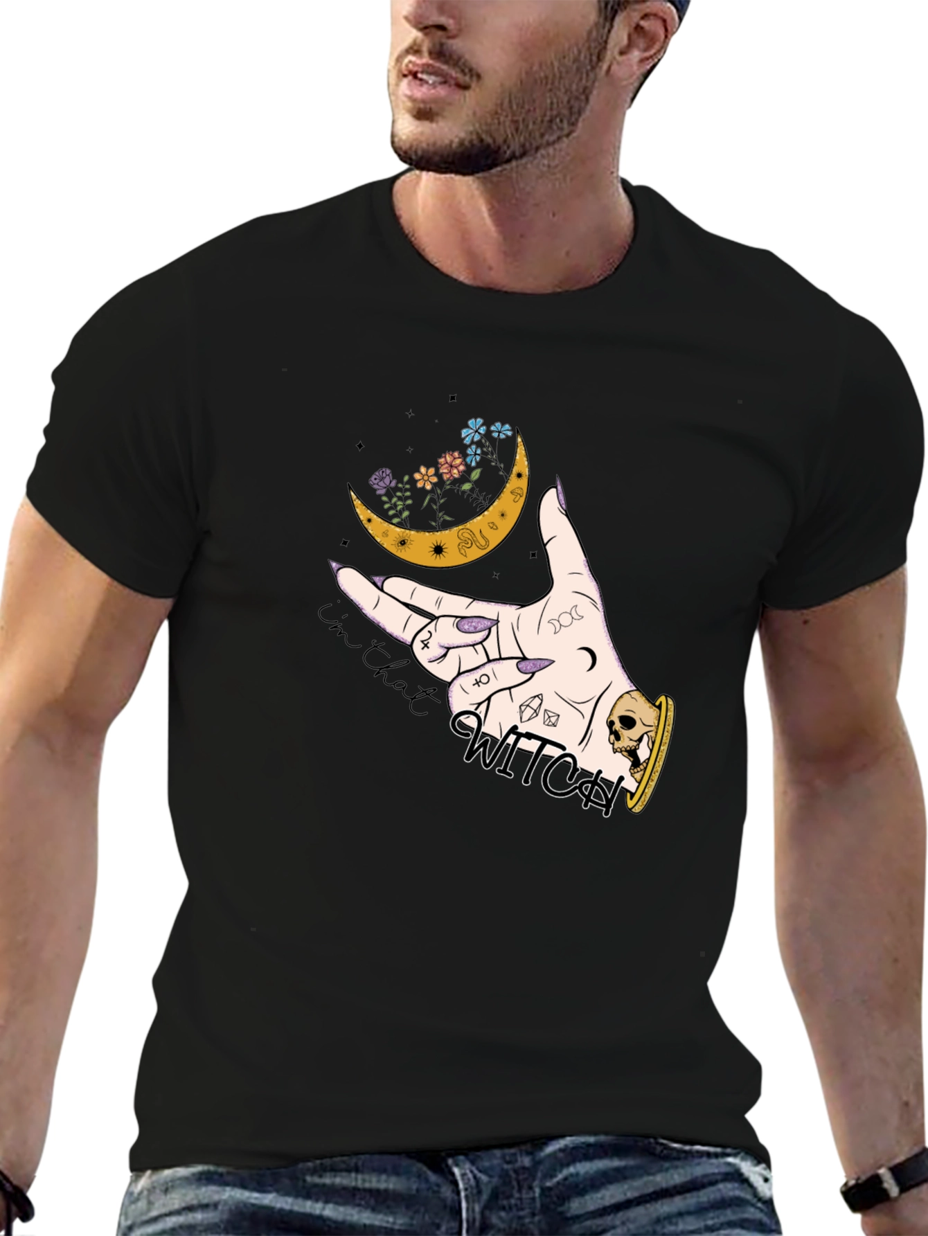 Witchy Moon Graphic T-Shirt