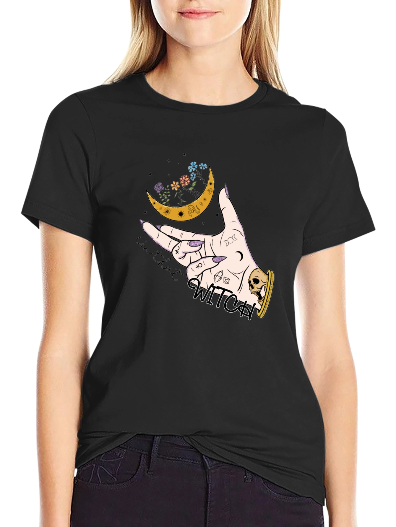 Witchy Moon Graphic T-Shirt