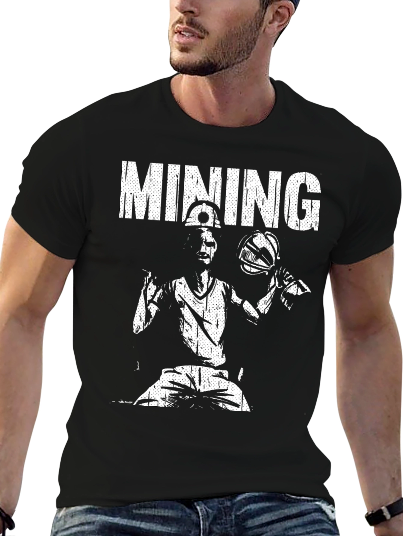 Mining Graphic T-Shirt - Unique Design