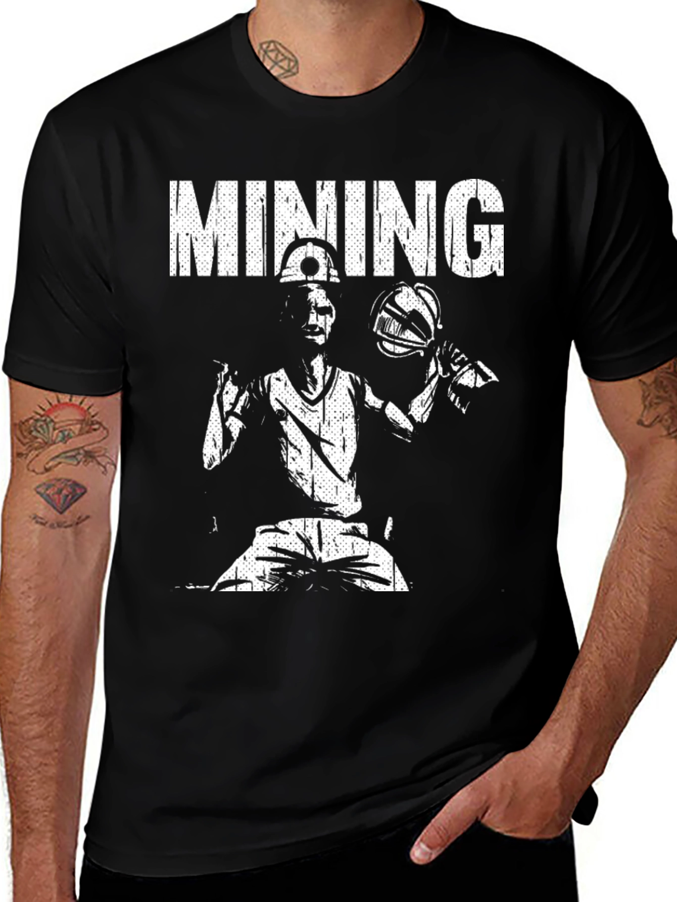 Mining Graphic T-Shirt - Unique Design