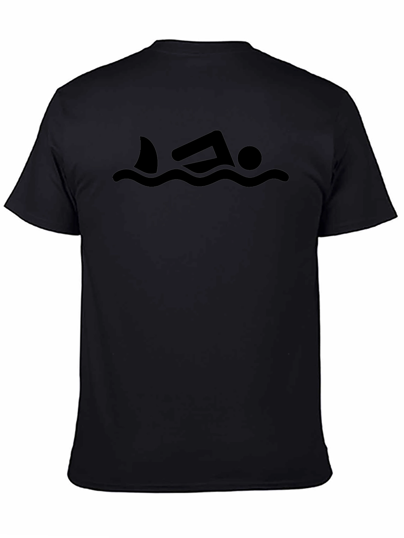 Shark Swimmer Black T-Shirt