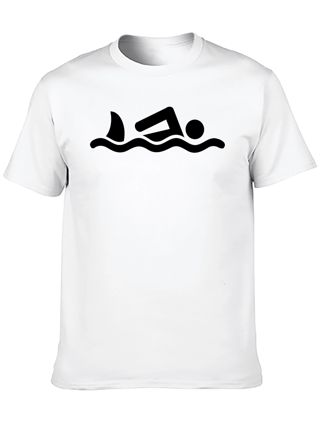Shark Swimmer Black T-Shirt