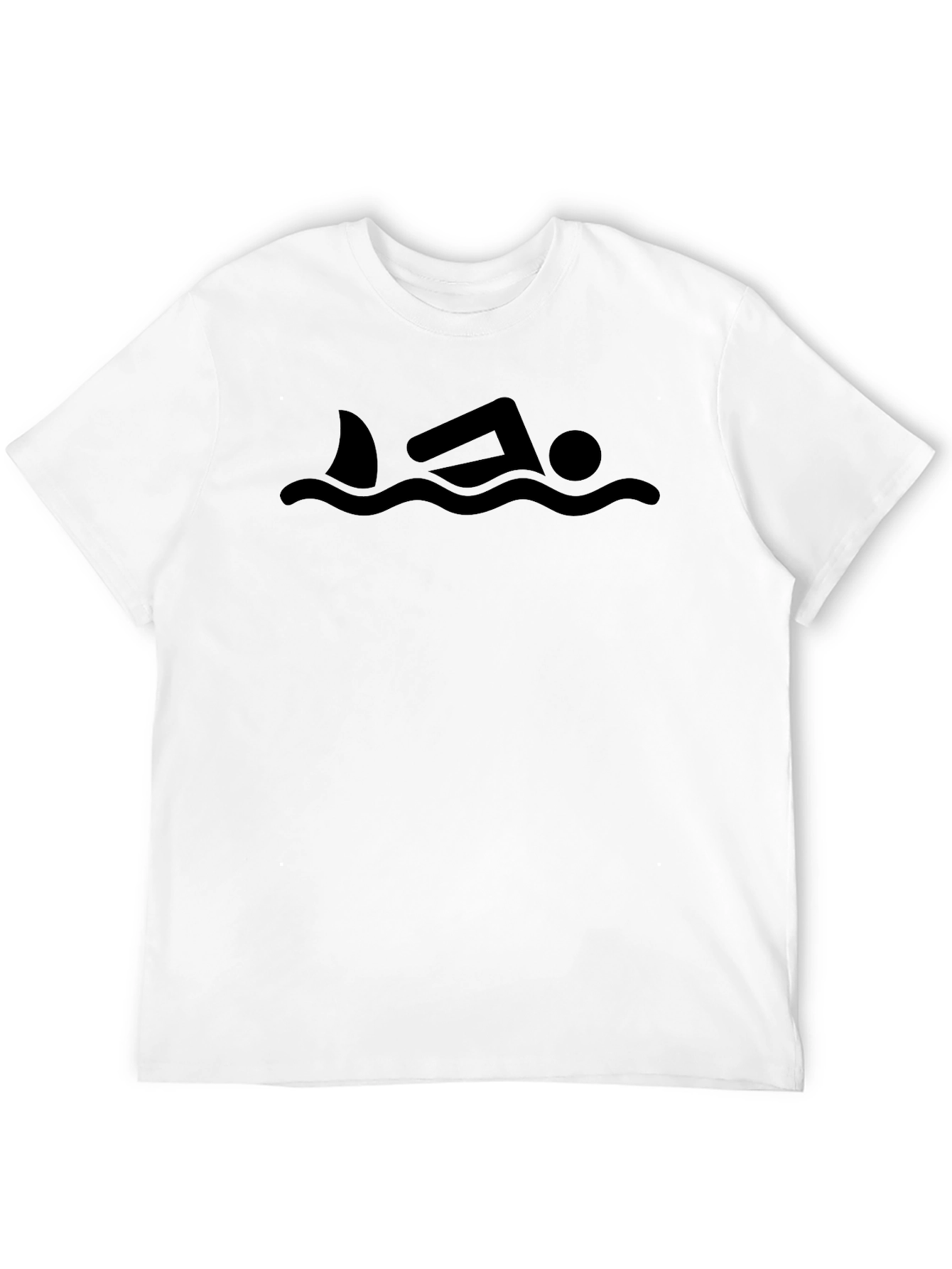 Shark Swimmer Black T-Shirt
