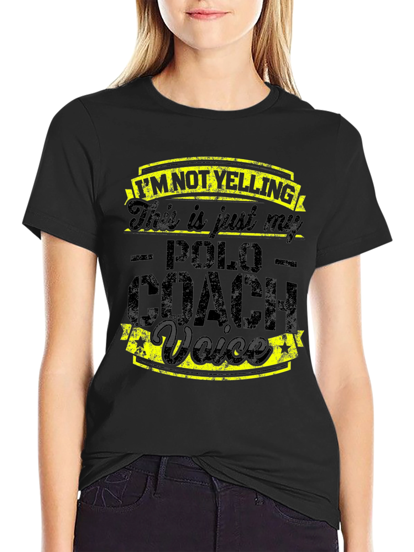 Polo Coach T-Shirt: Im Not Yelling Funny Tee