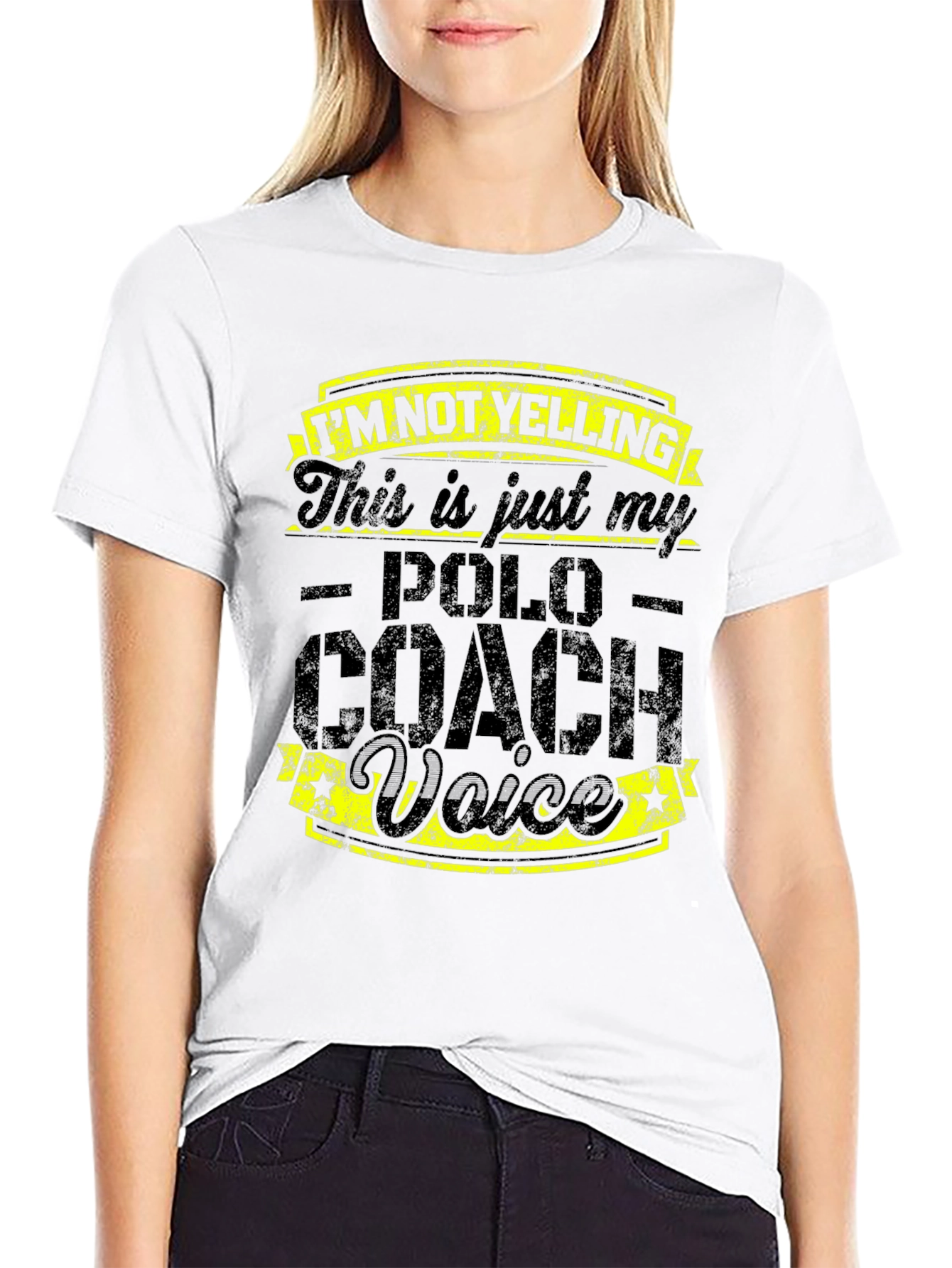 Polo Coach T-Shirt: Im Not Yelling Funny Tee