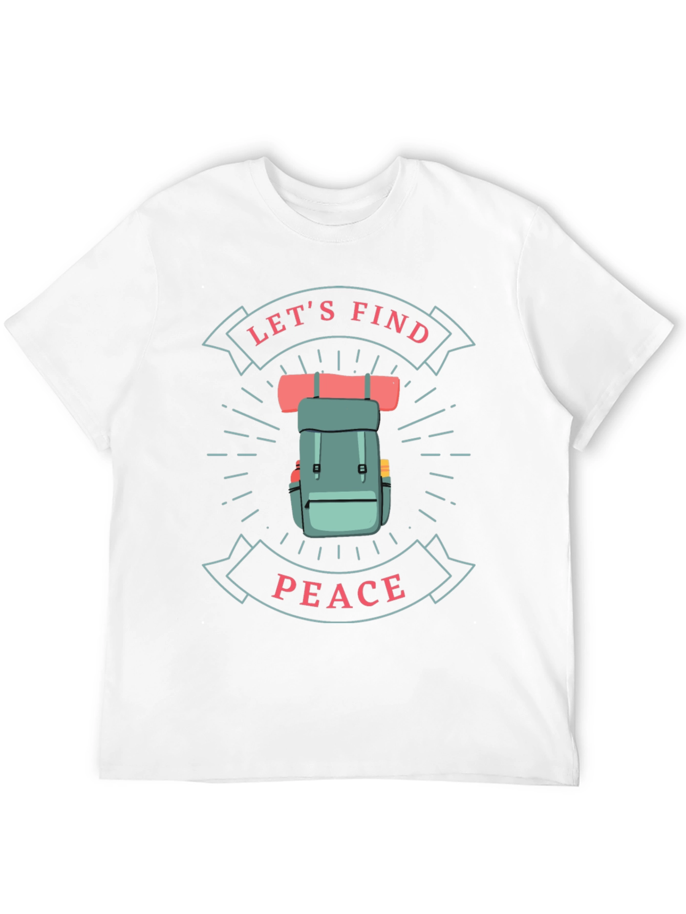 Lets Find Peace Graphic T-Shirt - Hiking Adventure Tee