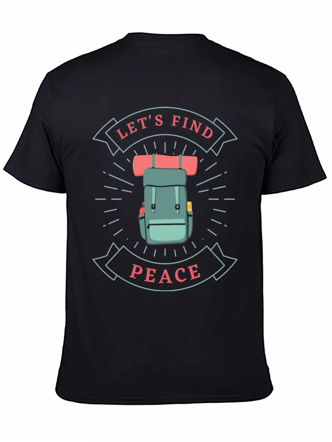 Lets Find Peace Graphic T-Shirt - Hiking Adventure Tee