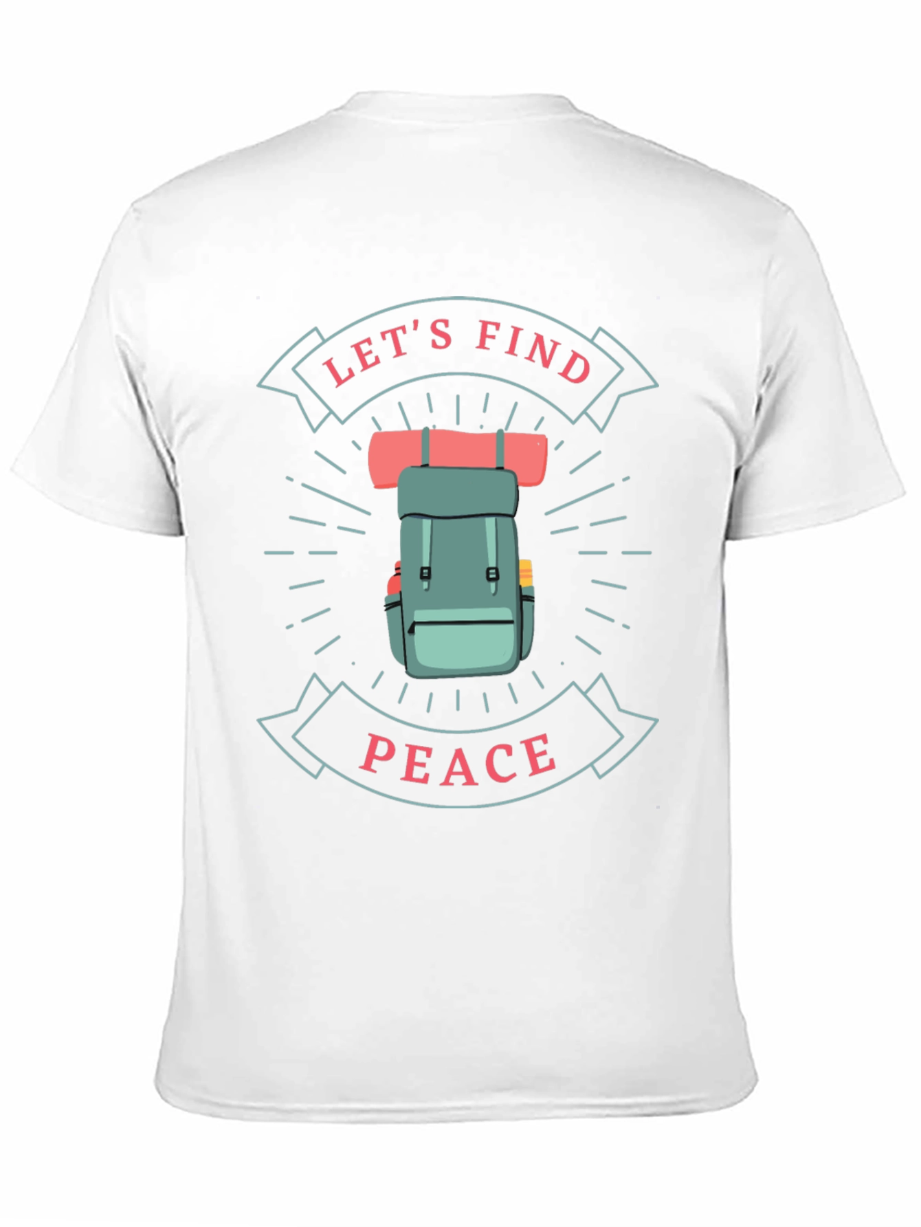 Lets Find Peace Graphic T-Shirt - Hiking Adventure Tee